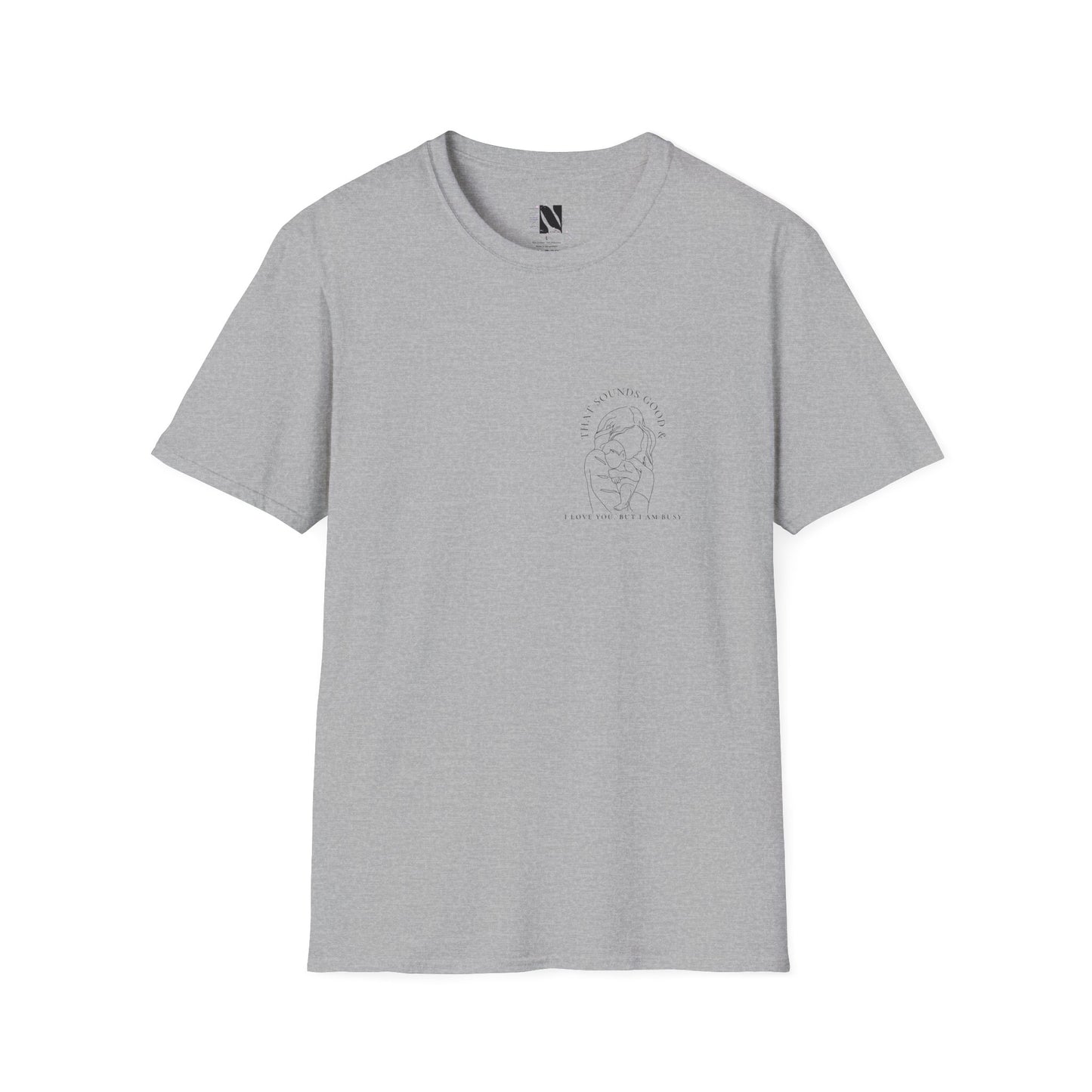 Motherhood Line Art Tee — Minimal Funny Mom Day-to-Day Shirt