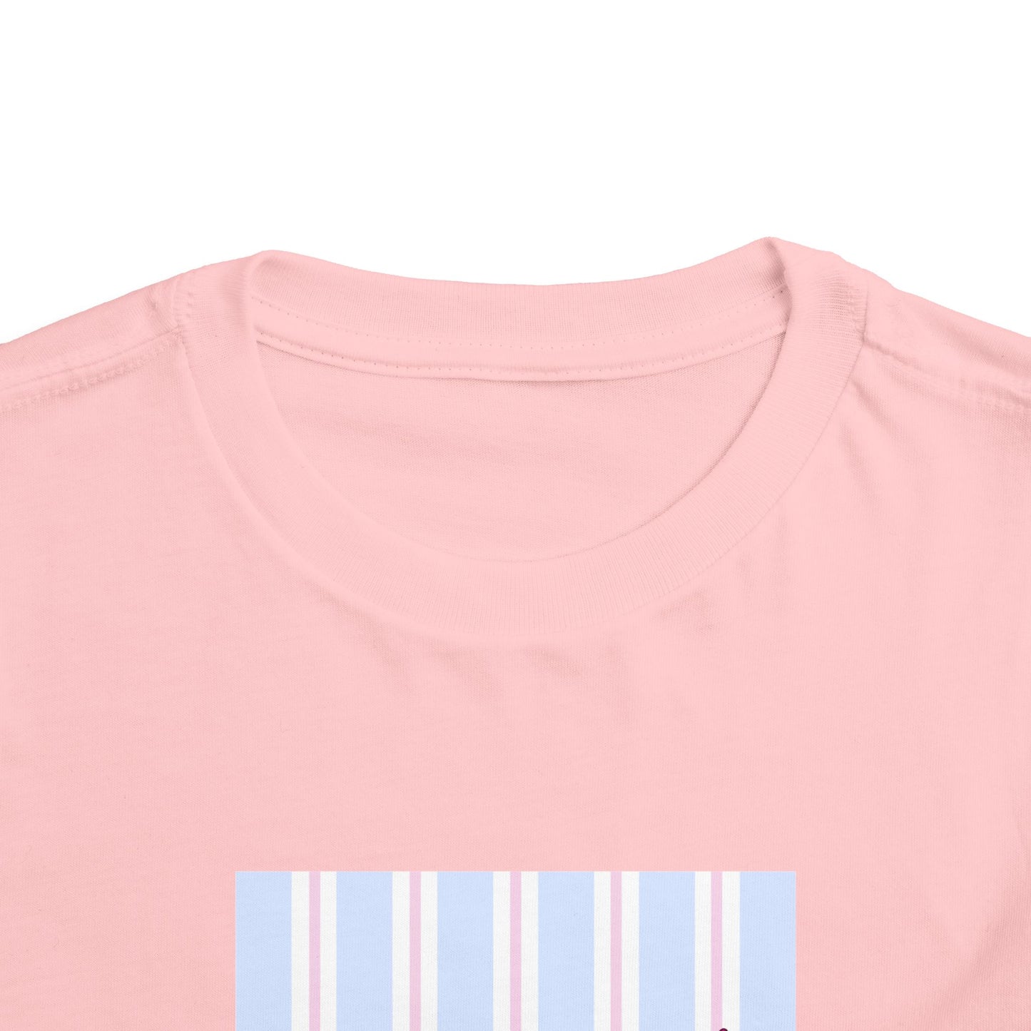 Toddler Tee — "Bye Bye" Floral Stripes Kids Shirt
