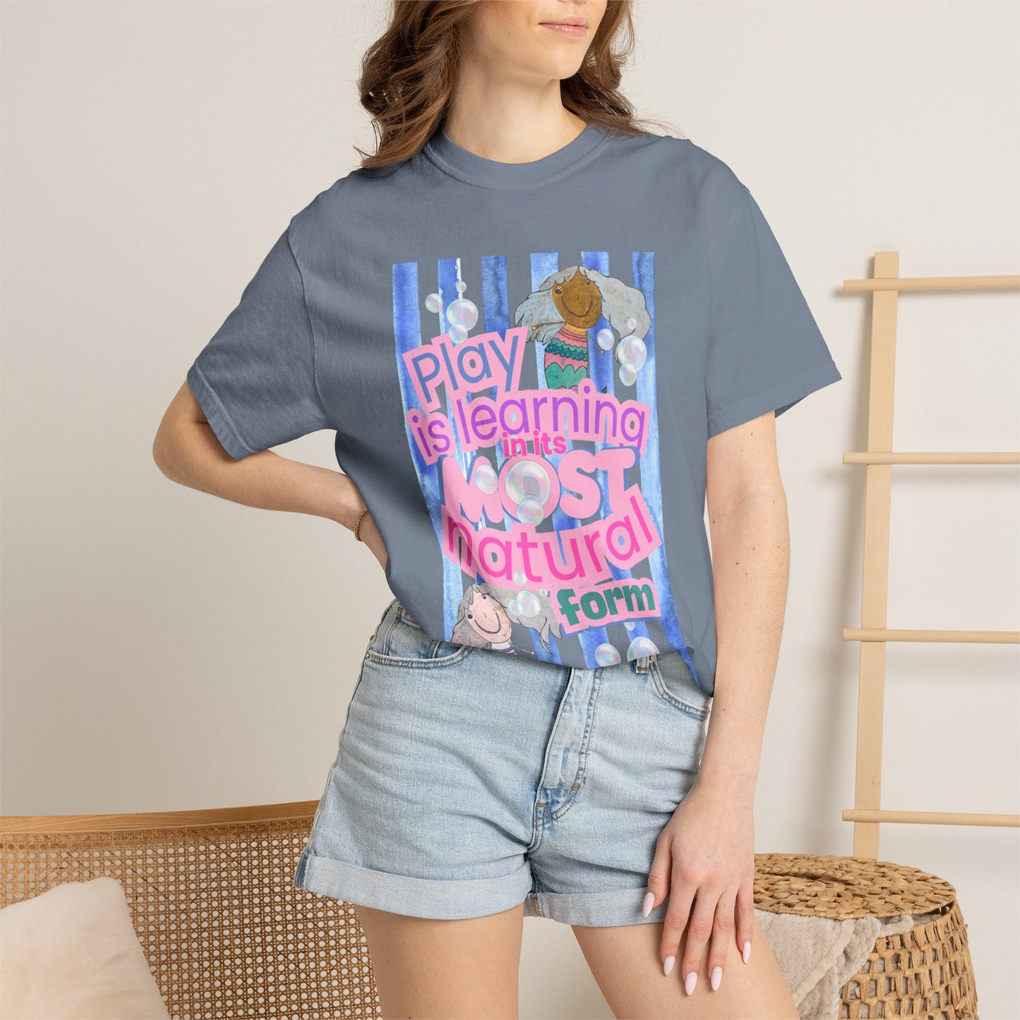 Copy of CUSTOM SHIRT FOR IVY LEAGUE ELC Play Is Learning T-Shirt — "Play is Learning the Most Natural Form" Preschool Teacher Tee