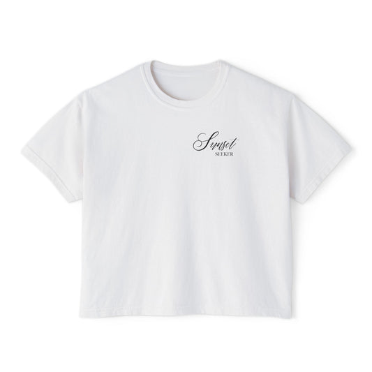 Sunset Seeker | What is the best that could happen? | Cute Boxy Tee