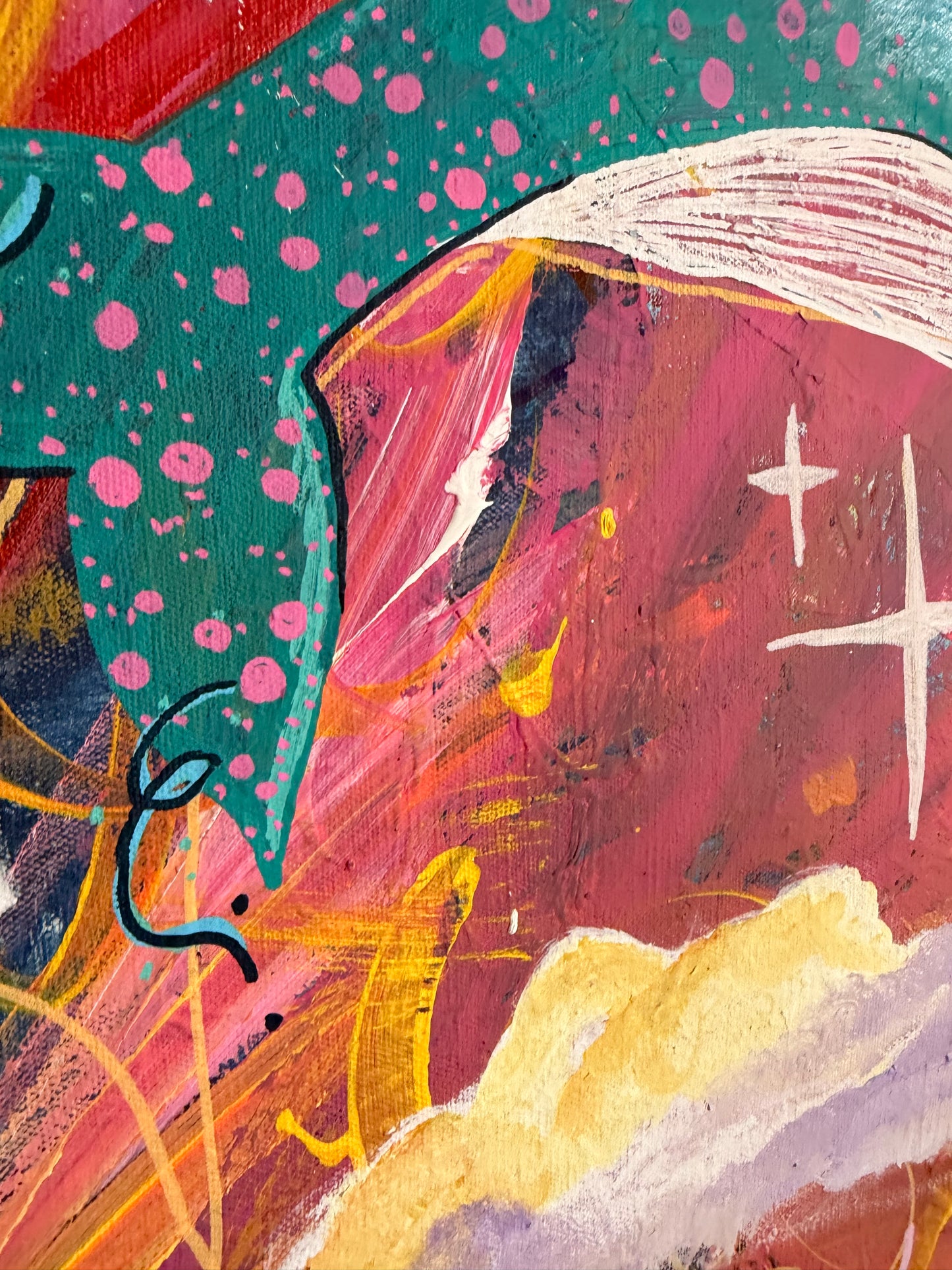 Whales OF The Sky - Original Acrylic Painting