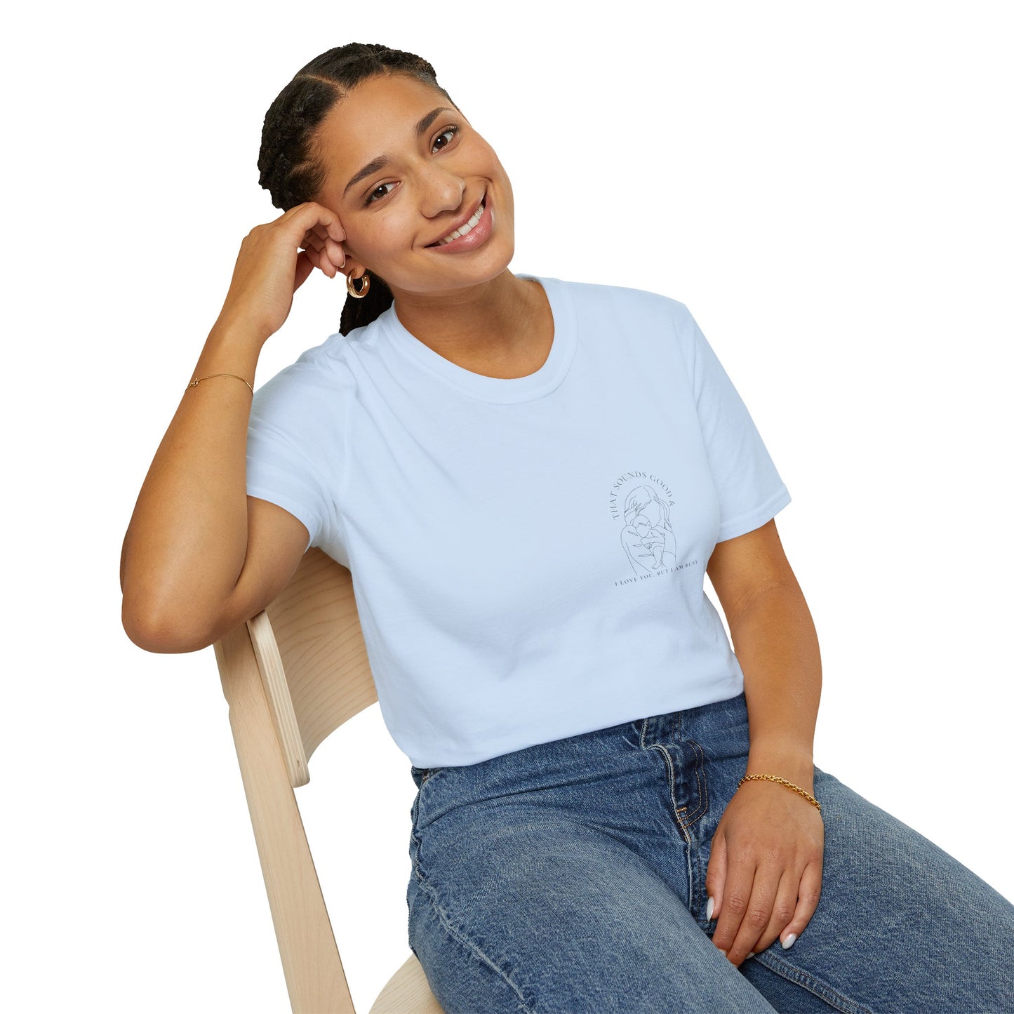 Motherhood Line Art Tee — Minimal Funny Mom Day-to-Day Shirt