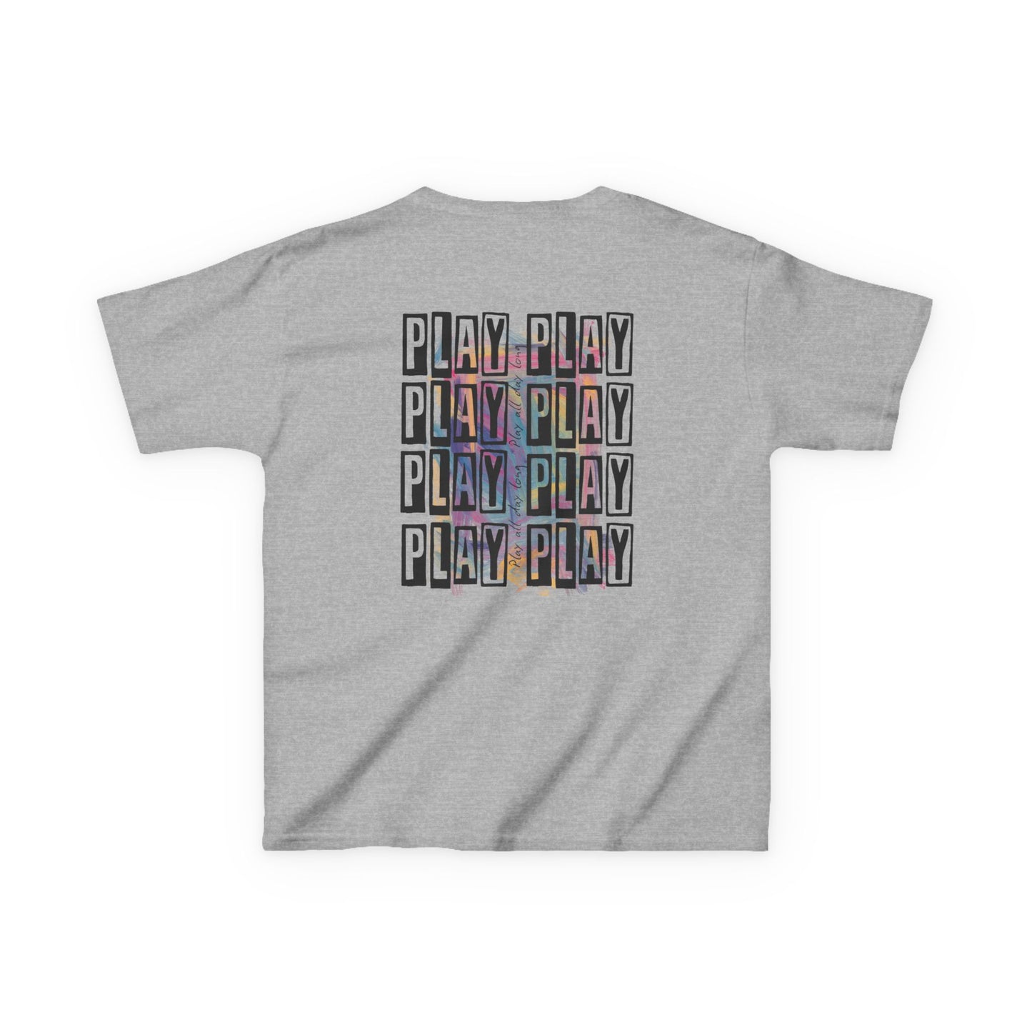 Kids Play All Day Print Narrative Brand Tee
