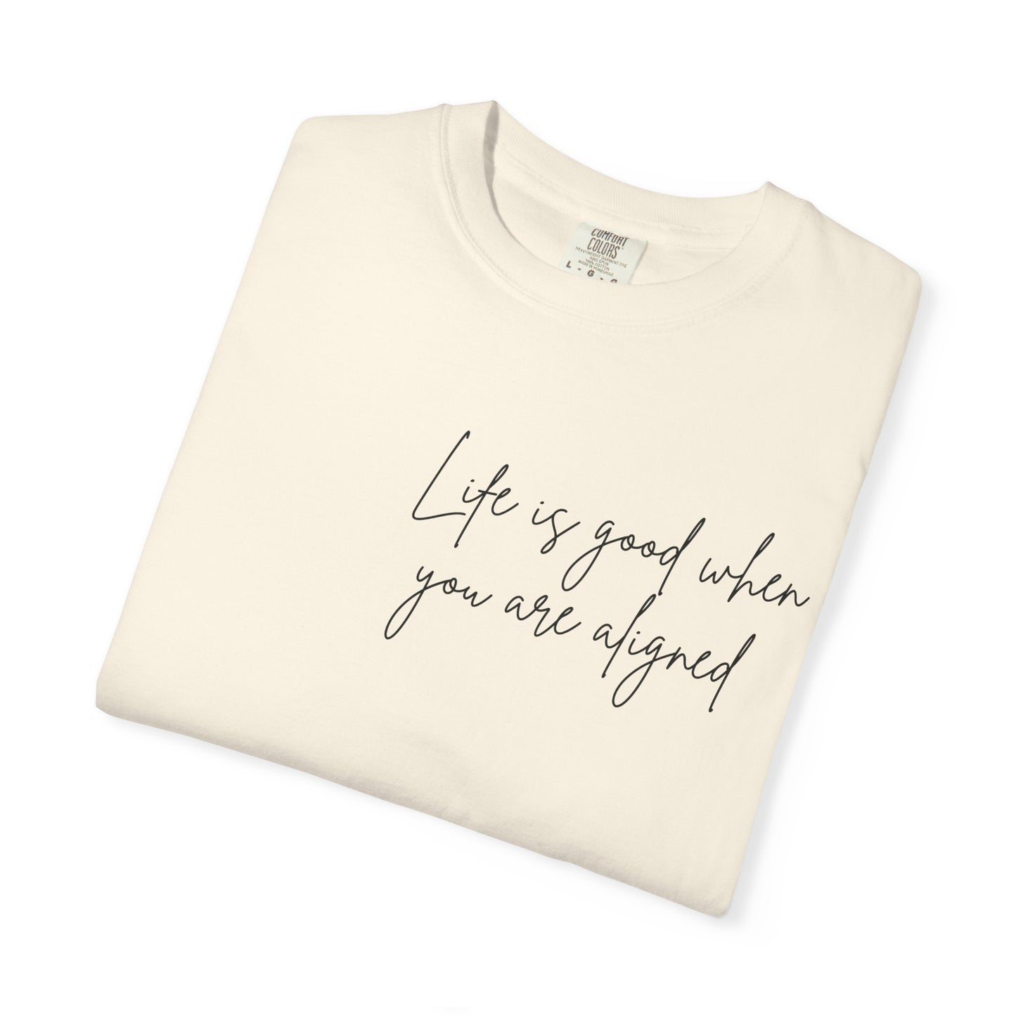 Life is better when your aligned | Floral Spine Tee | Cute Line Art Tee