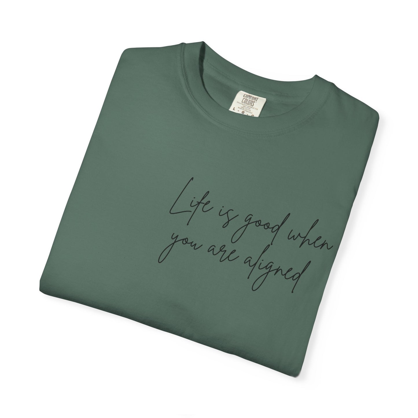 Life is better when your aligned | Floral Spine Tee | Cute Line Art Tee