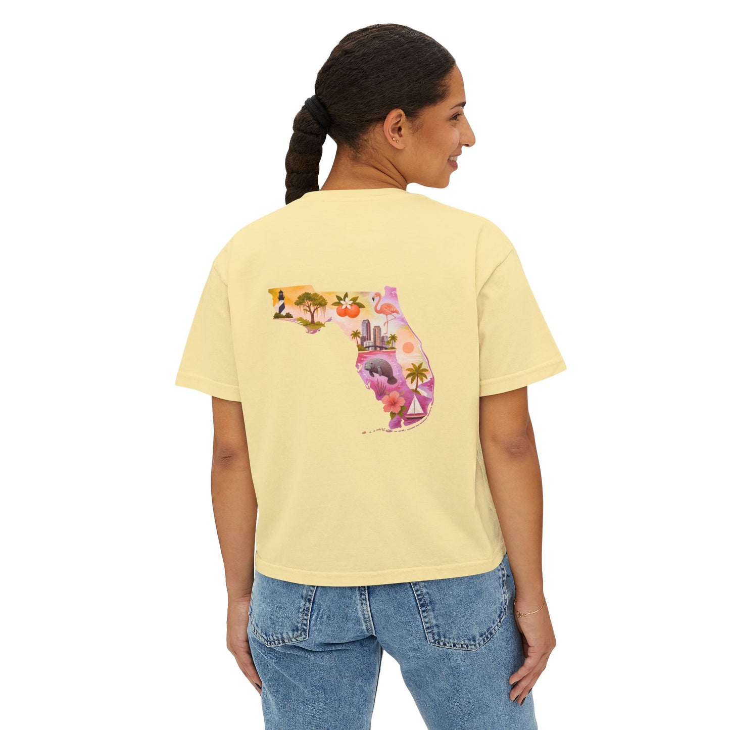 Women's Boxy Florida Tee | FL Cute Tee
