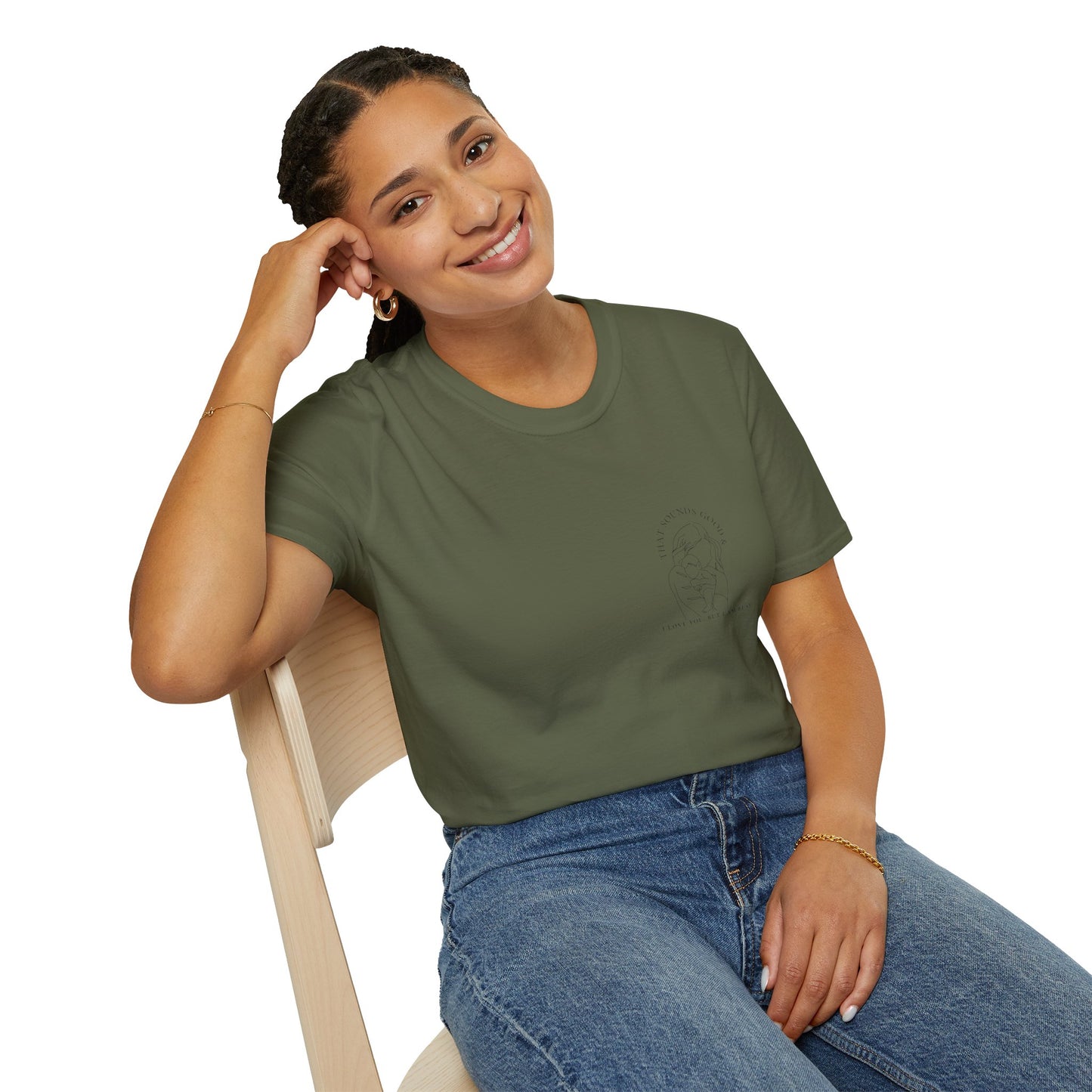 Motherhood Line Art Tee — Minimal Funny Mom Day-to-Day Shirt