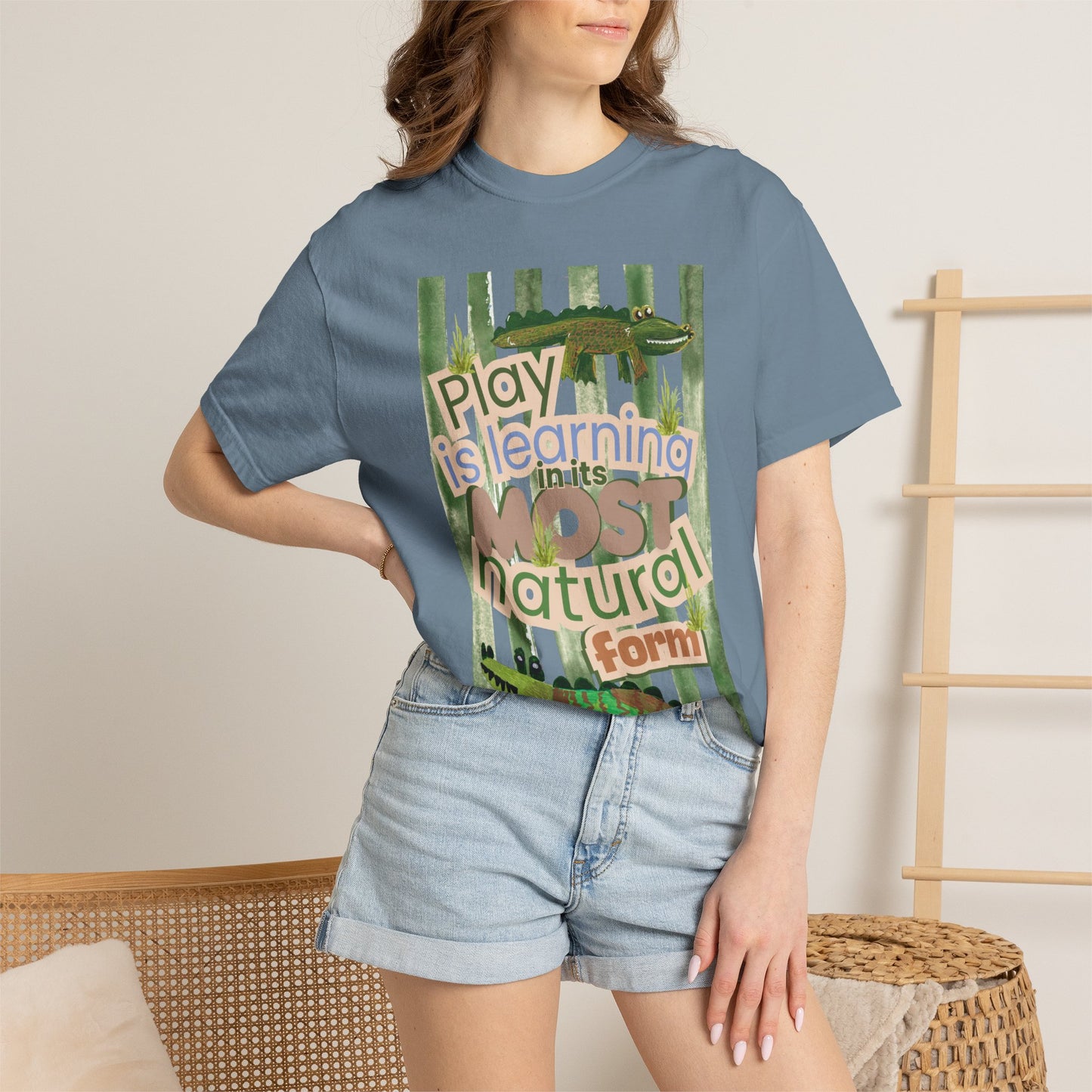 CUSTOM SHIRT FOR IVY LEAGUE ELC Play Is Learning T-Shirt — "Play is Learning the Most Natural Form" Preschool Teacher Tee