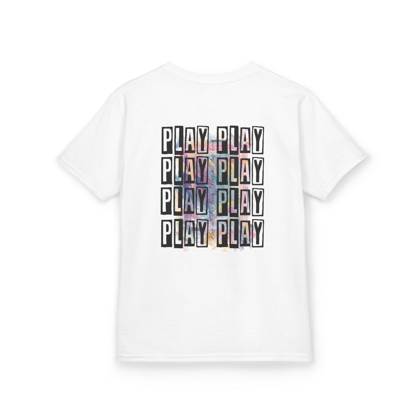 Kids Play All Day Print Narrative Brand Tee