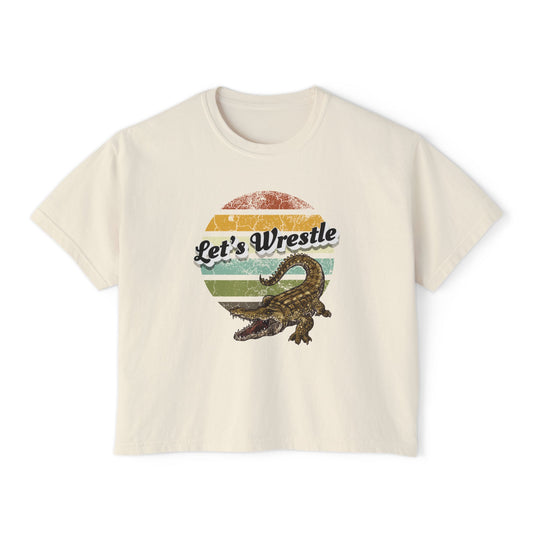 Let’s Wrestle Boxy Alligator Tee