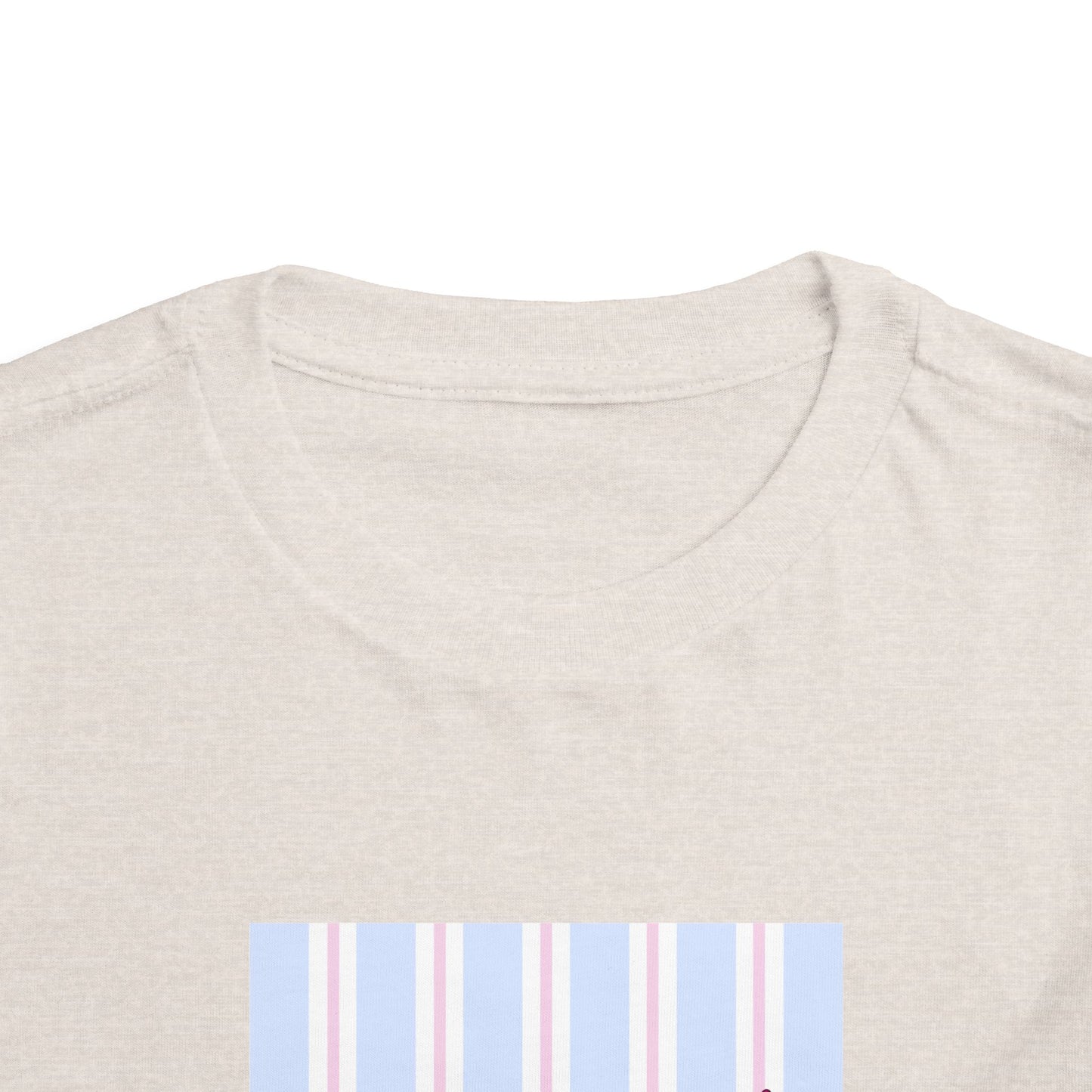 Toddler Tee — "Bye Bye" Floral Stripes Kids Shirt