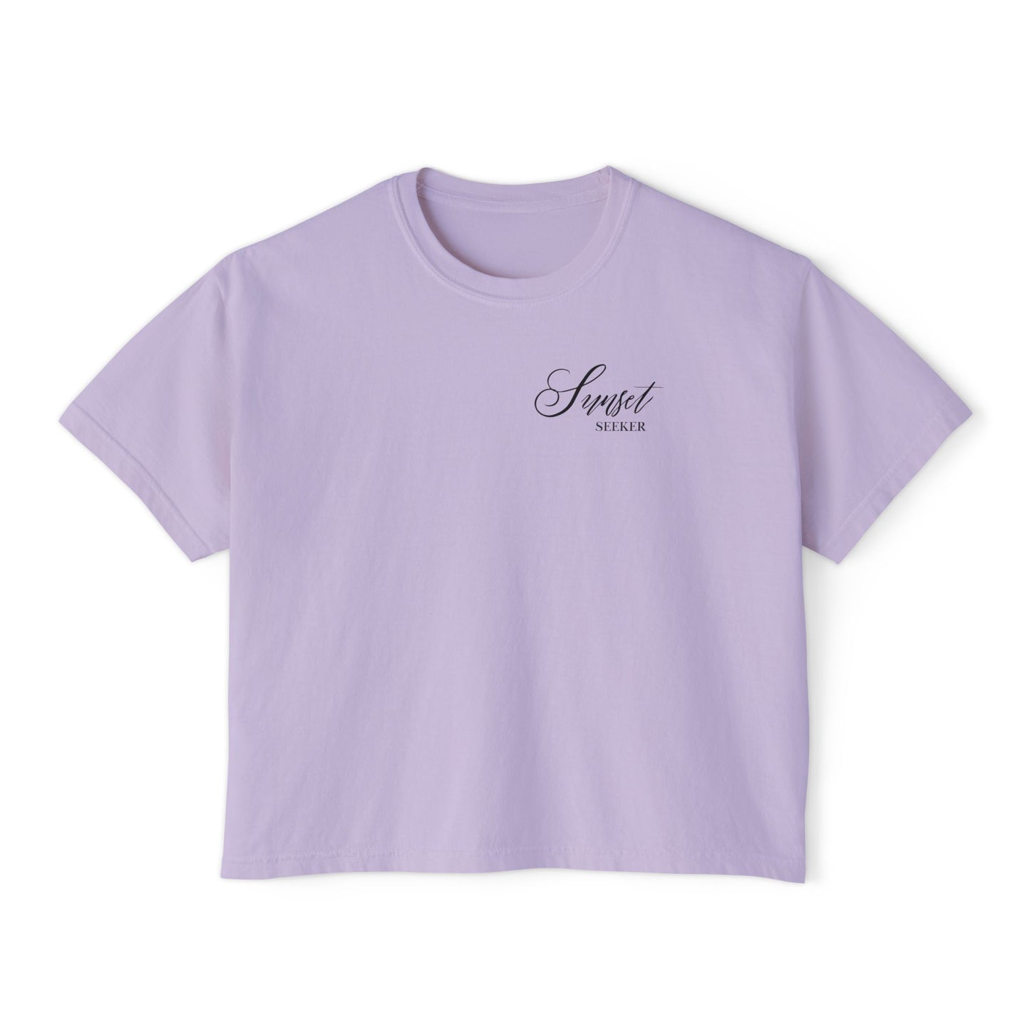 Sunset Seeker | What is the best that could happen? | Cute Boxy Tee