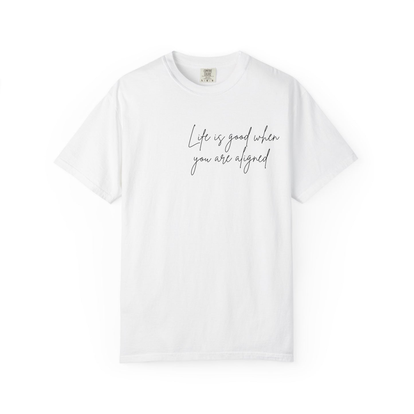 Life is better when your aligned | Floral Spine Tee | Cute Line Art Tee