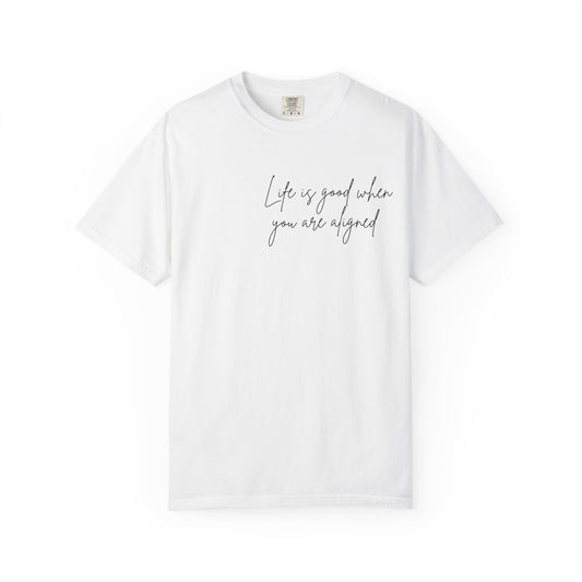 Life is better when your aligned | Floral Spine Tee | Cute Line Art Tee