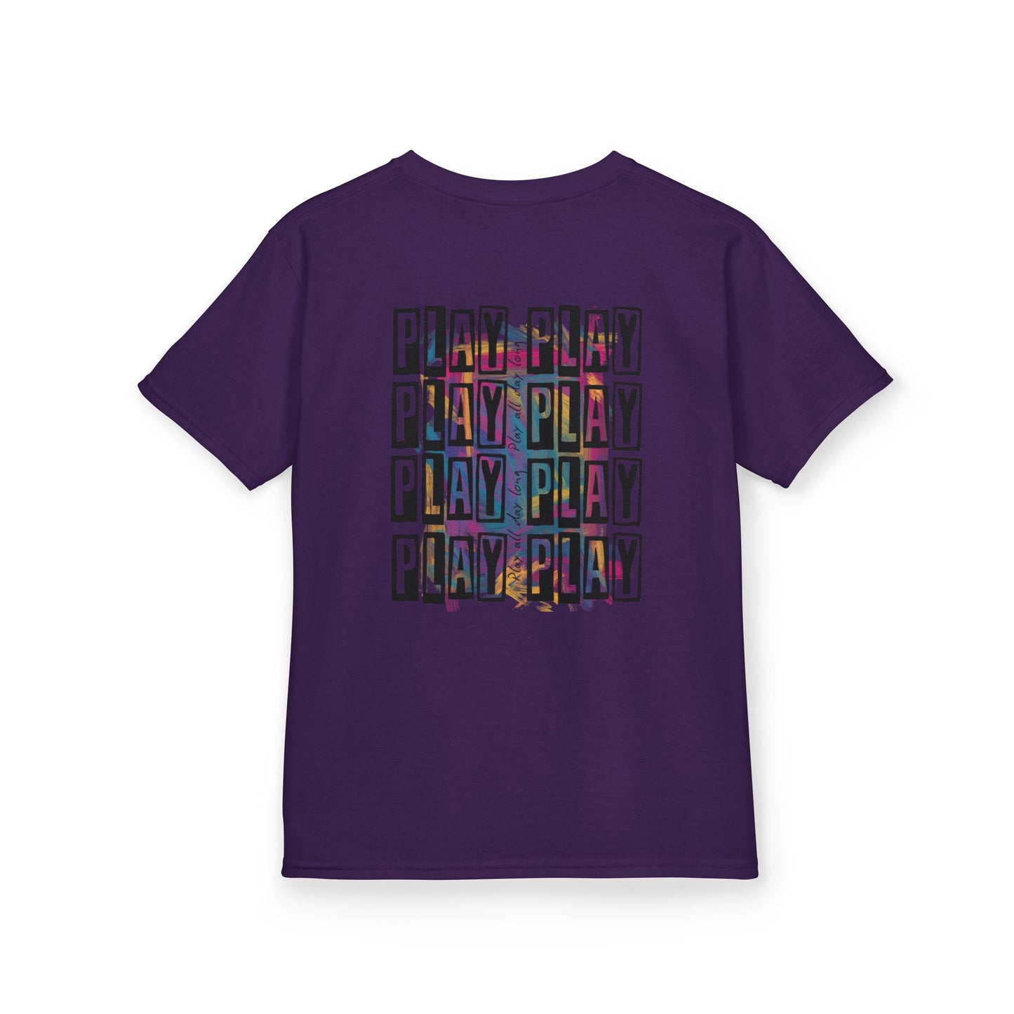 Kids Play All Day Print Narrative Brand Tee