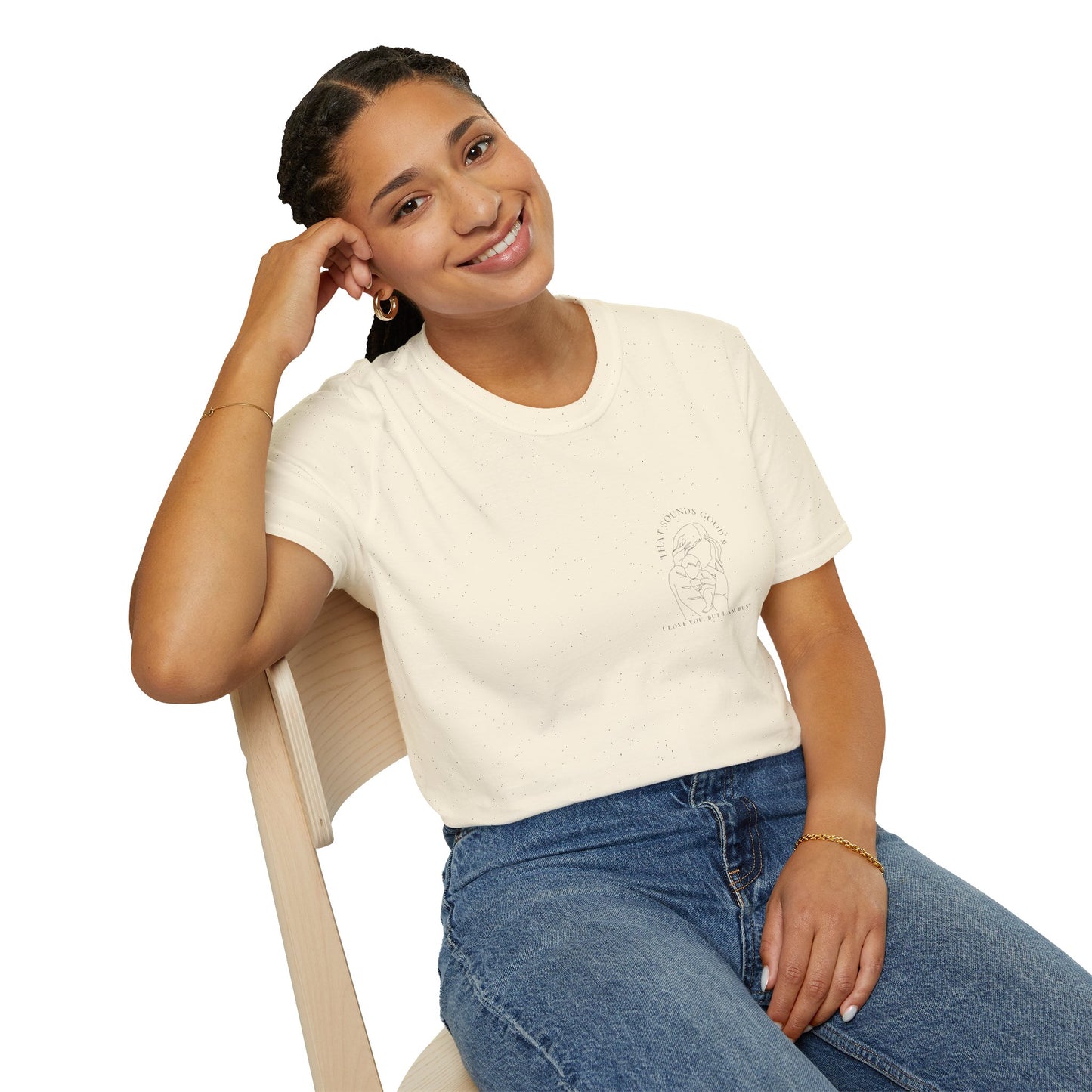 Motherhood Line Art Tee — Minimal Funny Mom Day-to-Day Shirt