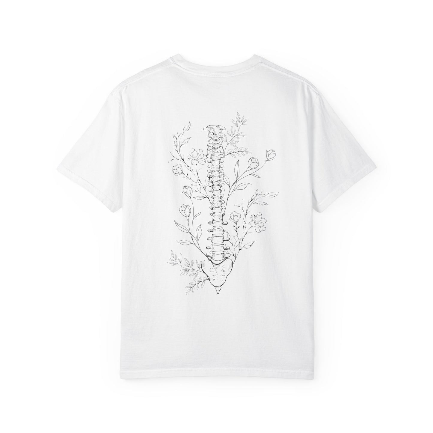 Life is better when your aligned | Floral Spine Tee | Cute Line Art Tee