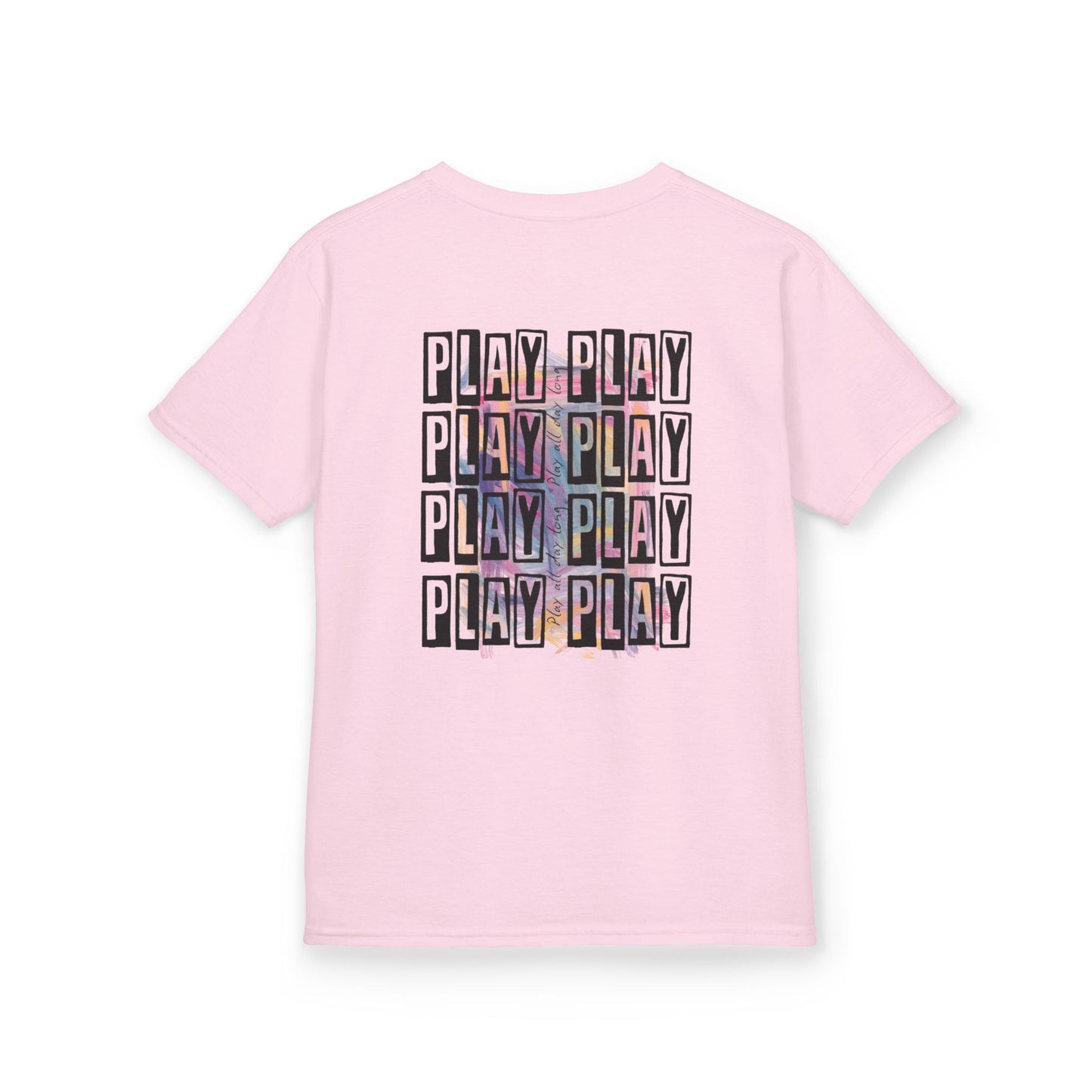 Kids Play All Day Print Narrative Brand Tee
