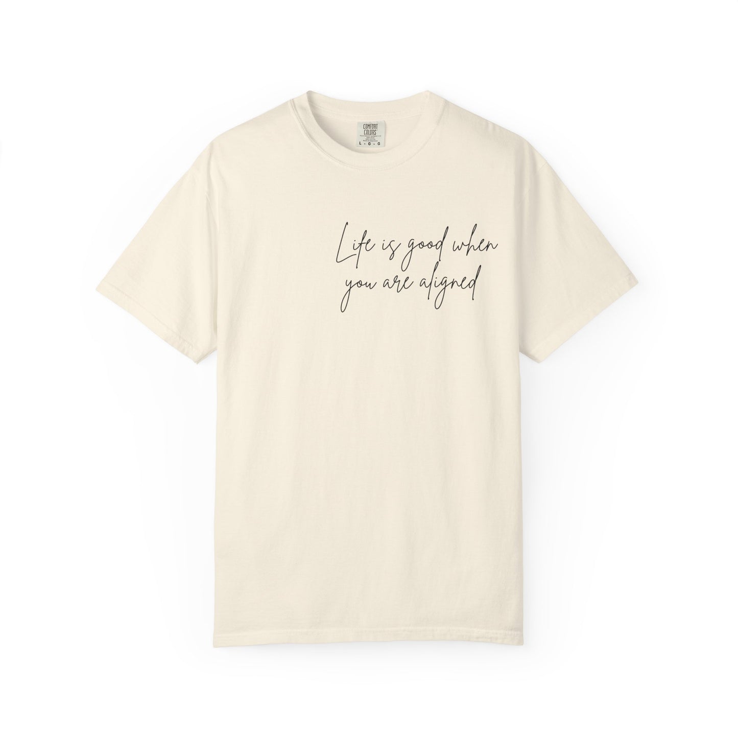 Life is better when your aligned | Floral Spine Tee | Cute Line Art Tee