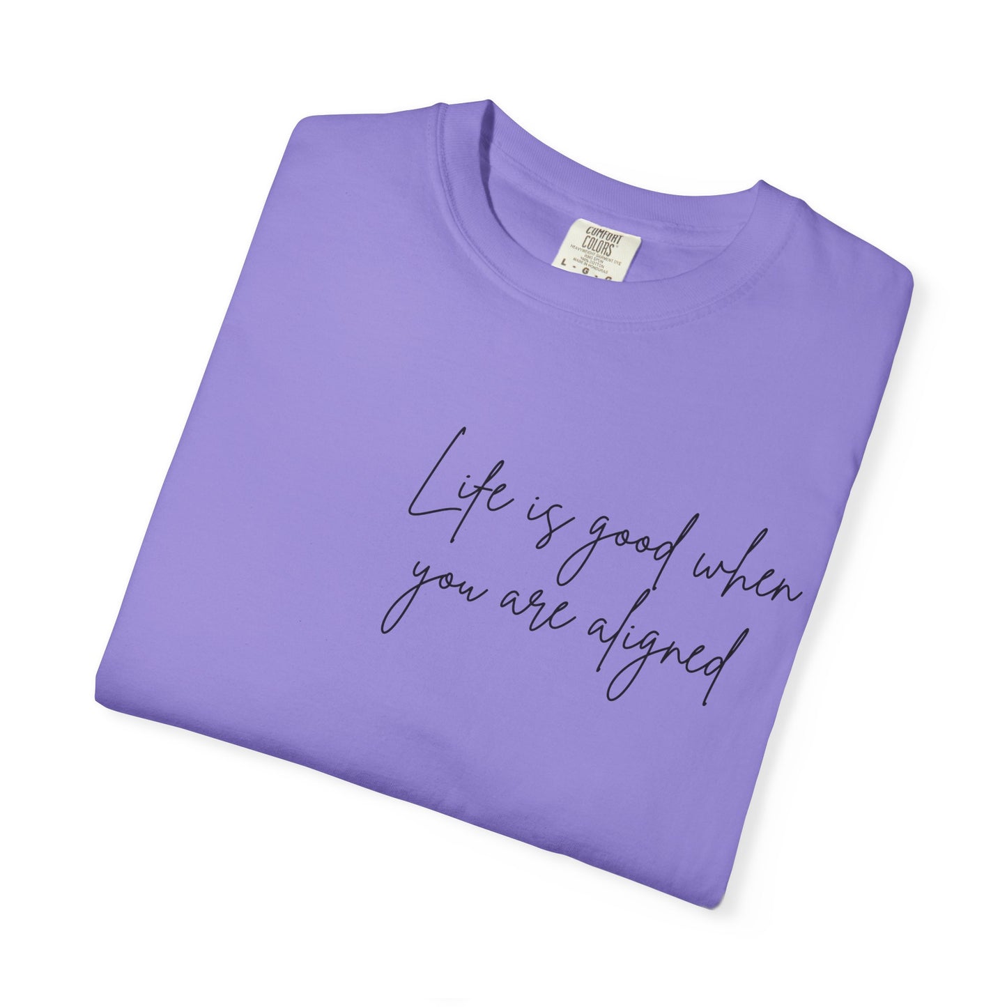Life is better when your aligned | Floral Spine Tee | Cute Line Art Tee