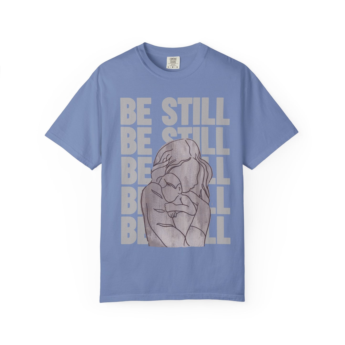 Be Still in Motherhood T-Shirt — Balancer of Chores + Cuddles, Messes + Magic