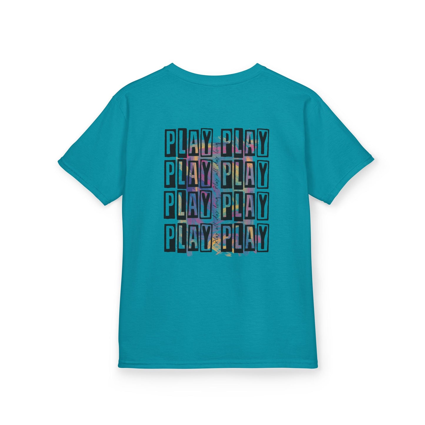Kids Play All Day Print Narrative Brand Tee