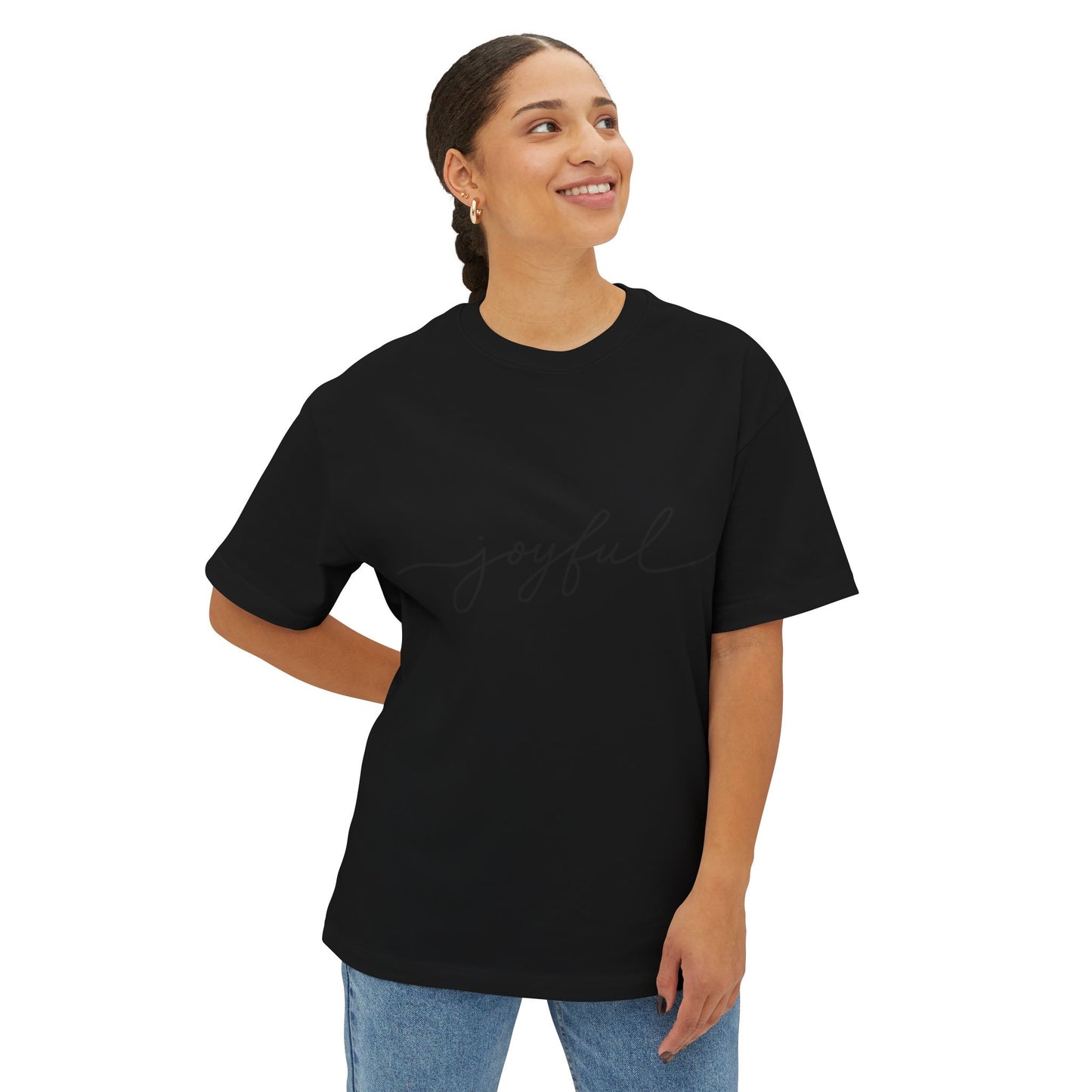 All Black Oversized Boxy Tee | Joyful Tee | It is just your perspective t-shirt