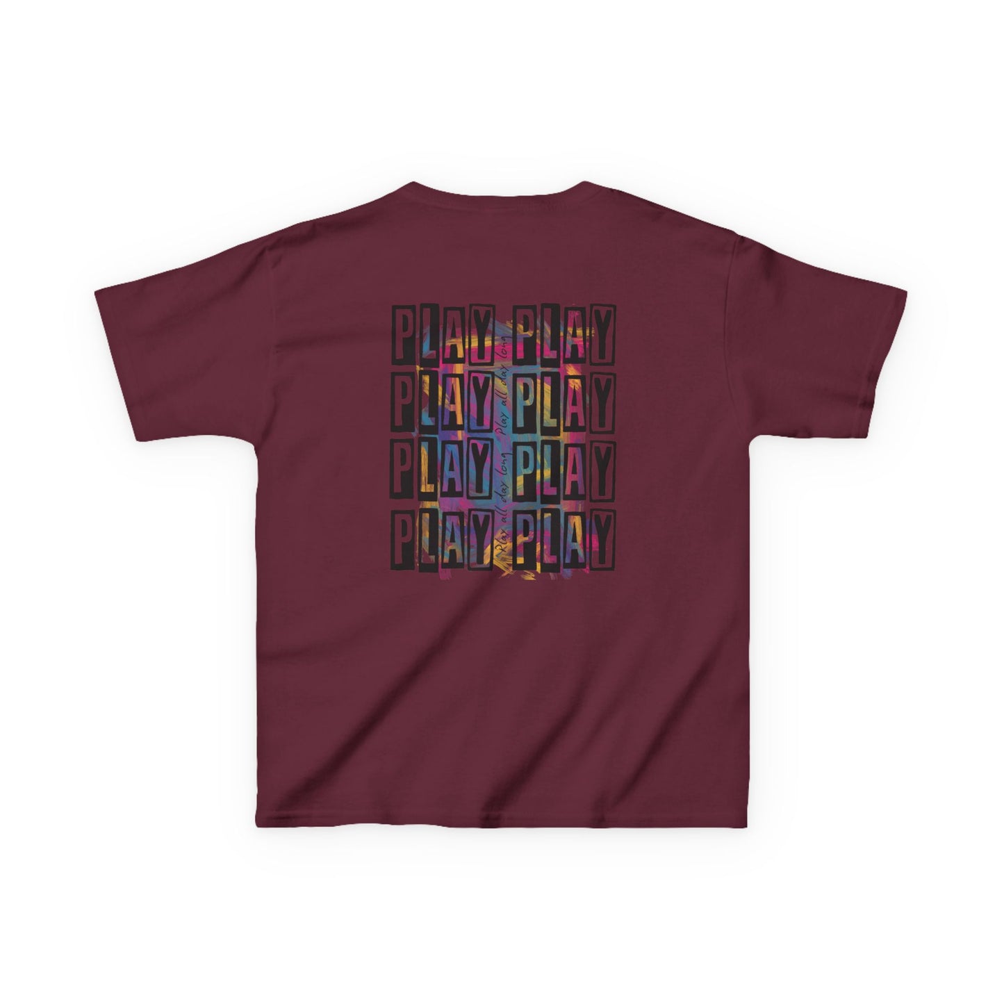 Kids Play All Day Print Narrative Brand Tee