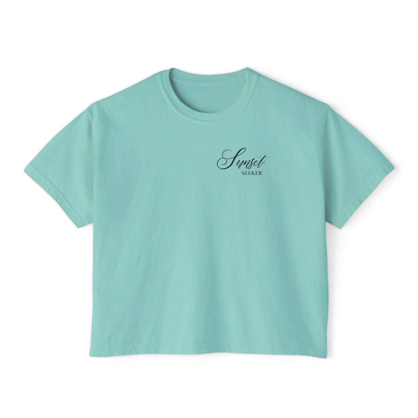 Sunset Seeker | What is the best that could happen? | Cute Boxy Tee