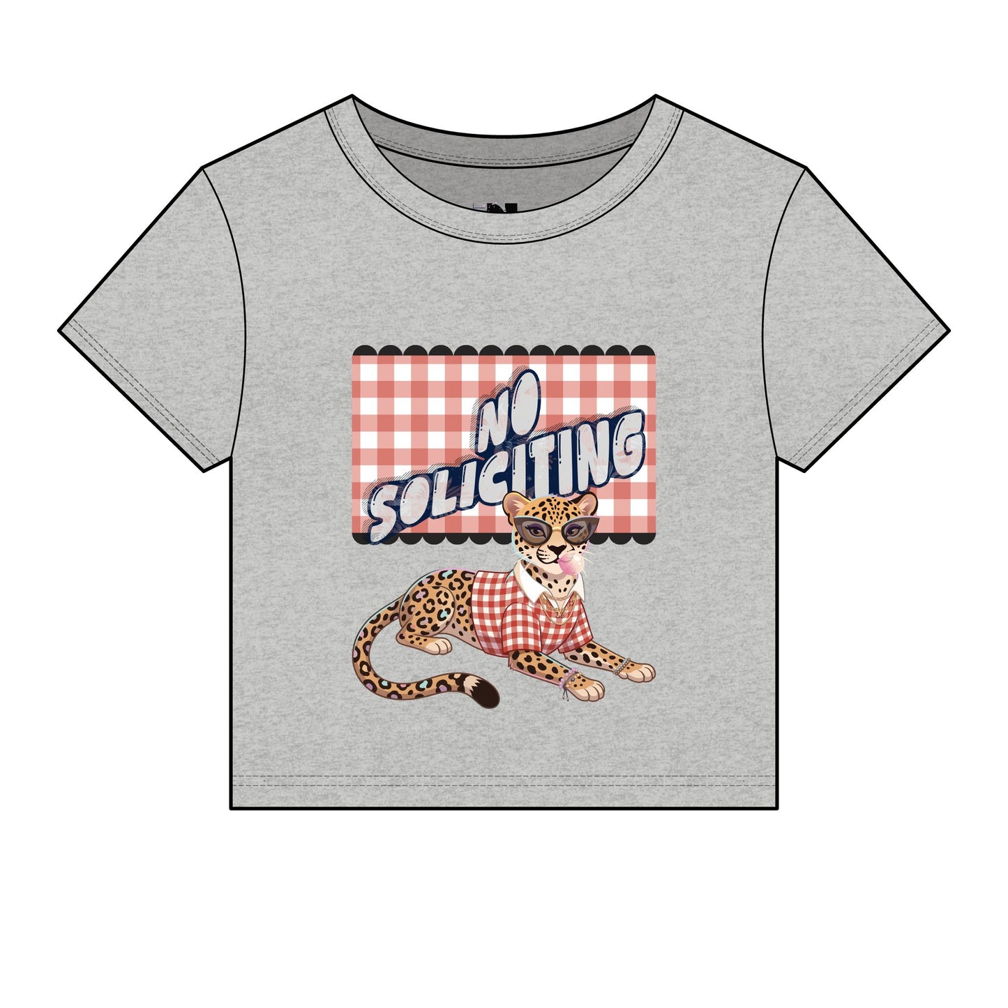 No Soliciting Micro Rib Baby Tee