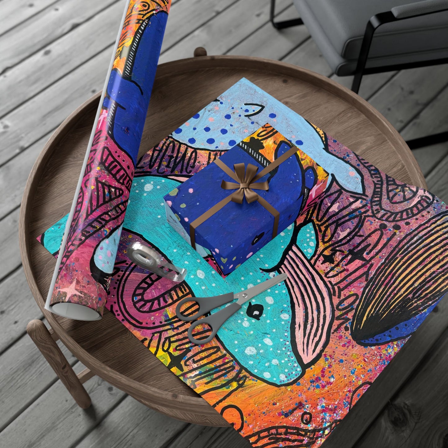Whale Direction Wrapping Paper
