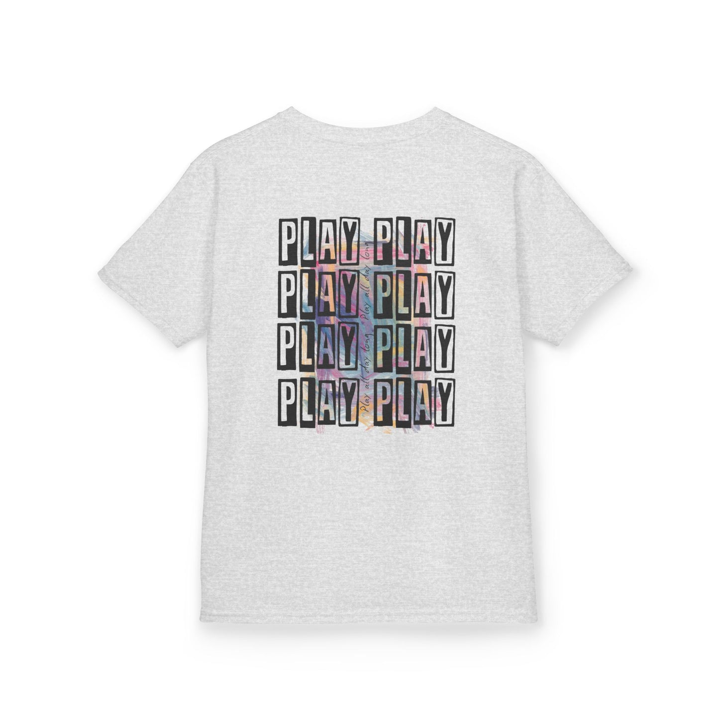 Kids Play All Day Print Narrative Brand Tee