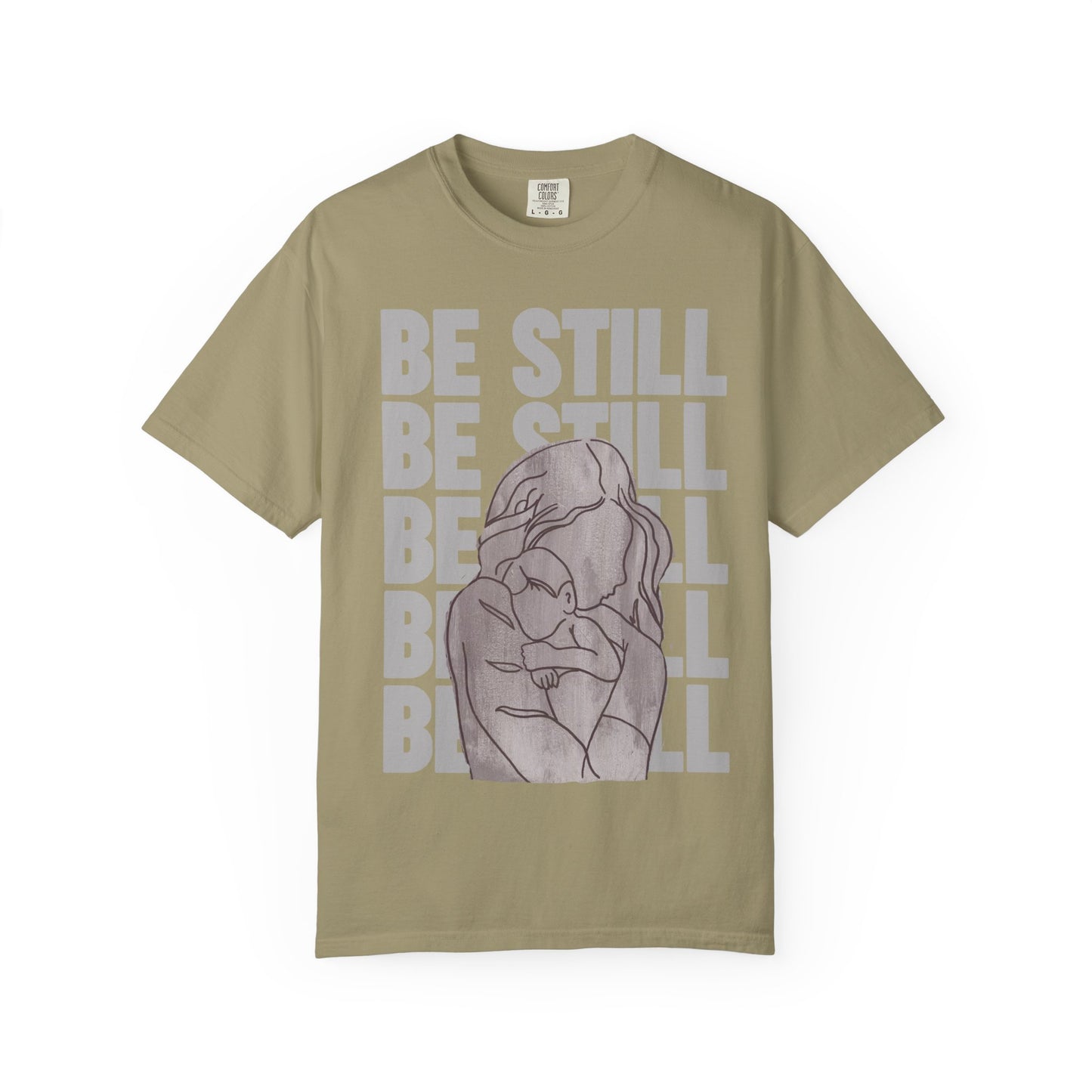 Be Still in Motherhood T-Shirt — Balancer of Chores + Cuddles, Messes + Magic