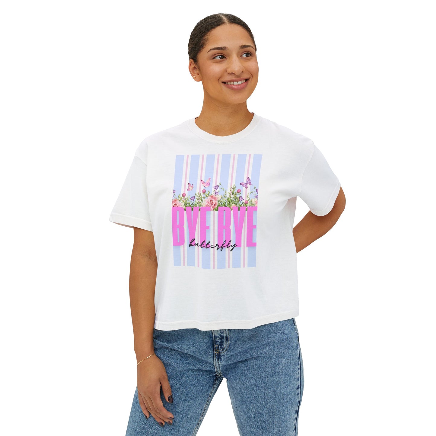 Women's Boxy Bye Bye Butterfly Tee