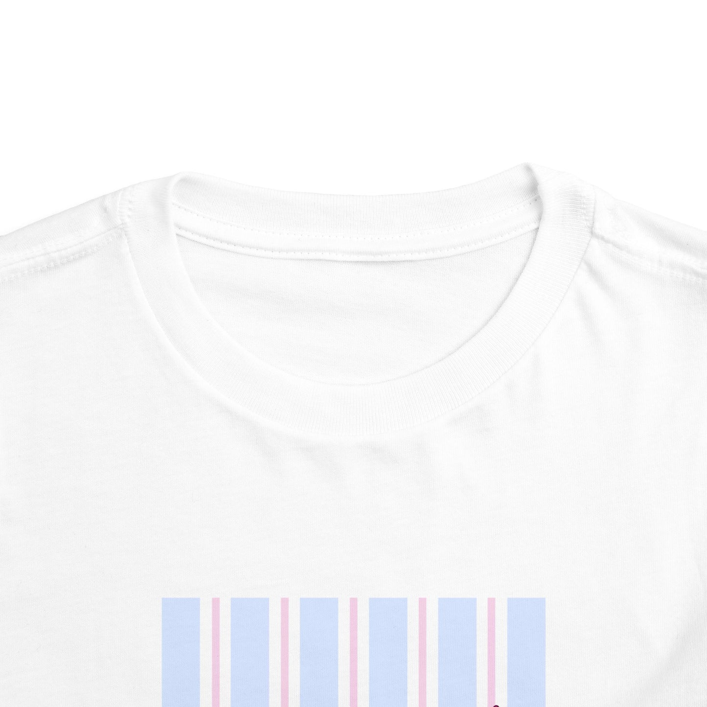 Toddler Tee — "Bye Bye" Floral Stripes Kids Shirt