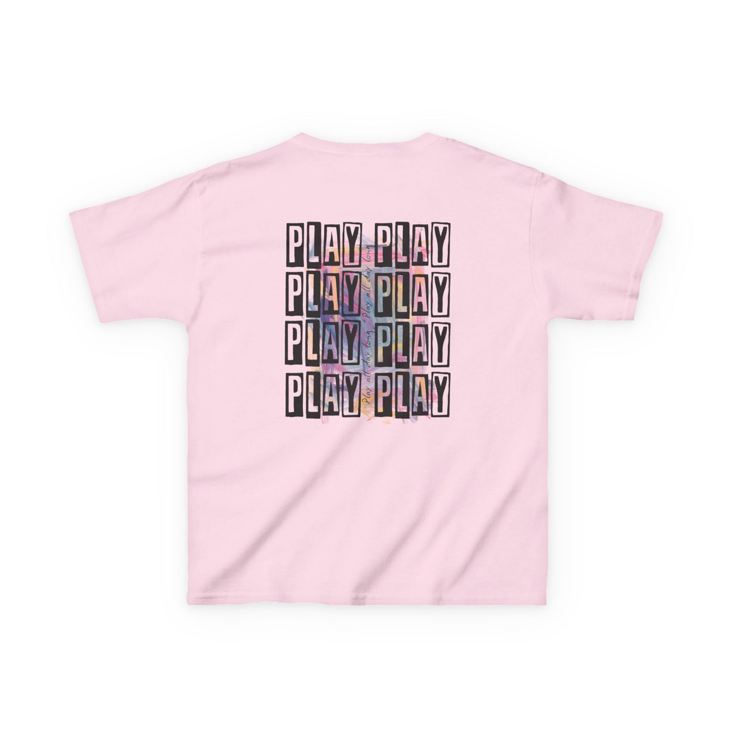 Kids Play All Day Print Narrative Brand Tee
