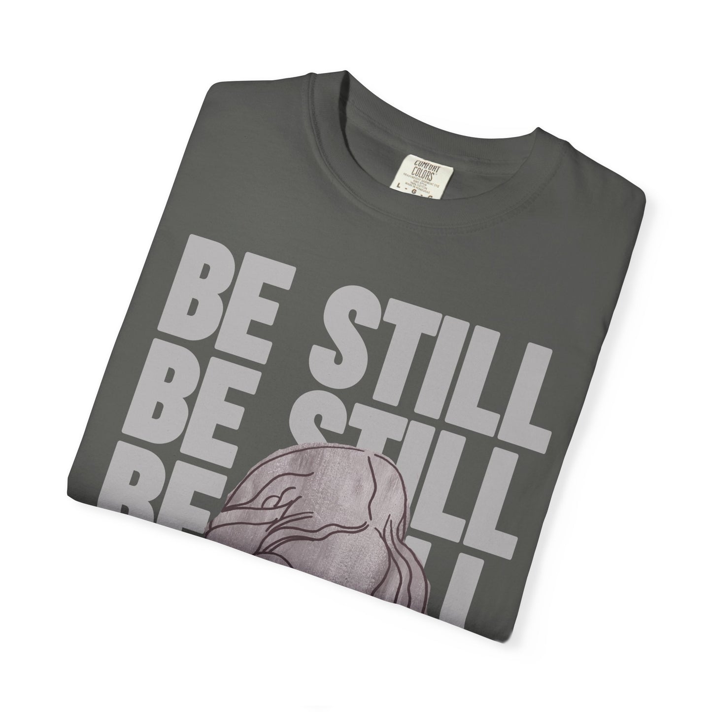 Be Still in Motherhood T-Shirt — Balancer of Chores + Cuddles, Messes + Magic