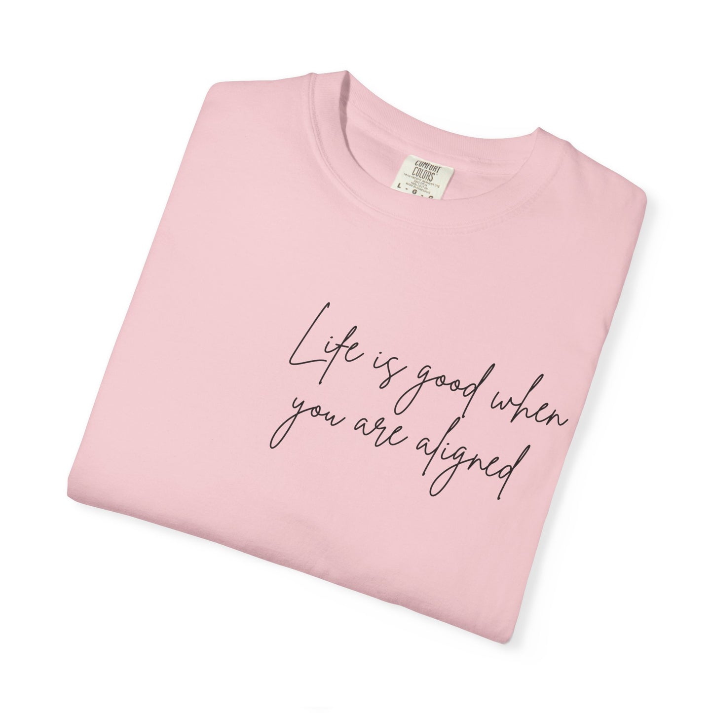 Life is better when your aligned | Floral Spine Tee | Cute Line Art Tee