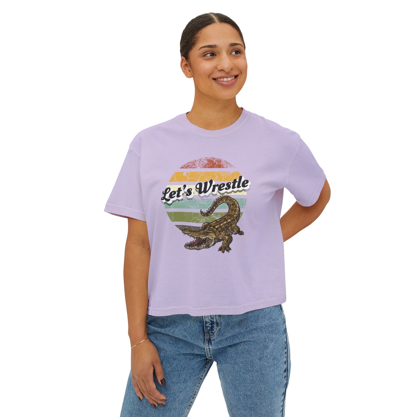 Let’s Wrestle Boxy Alligator Tee