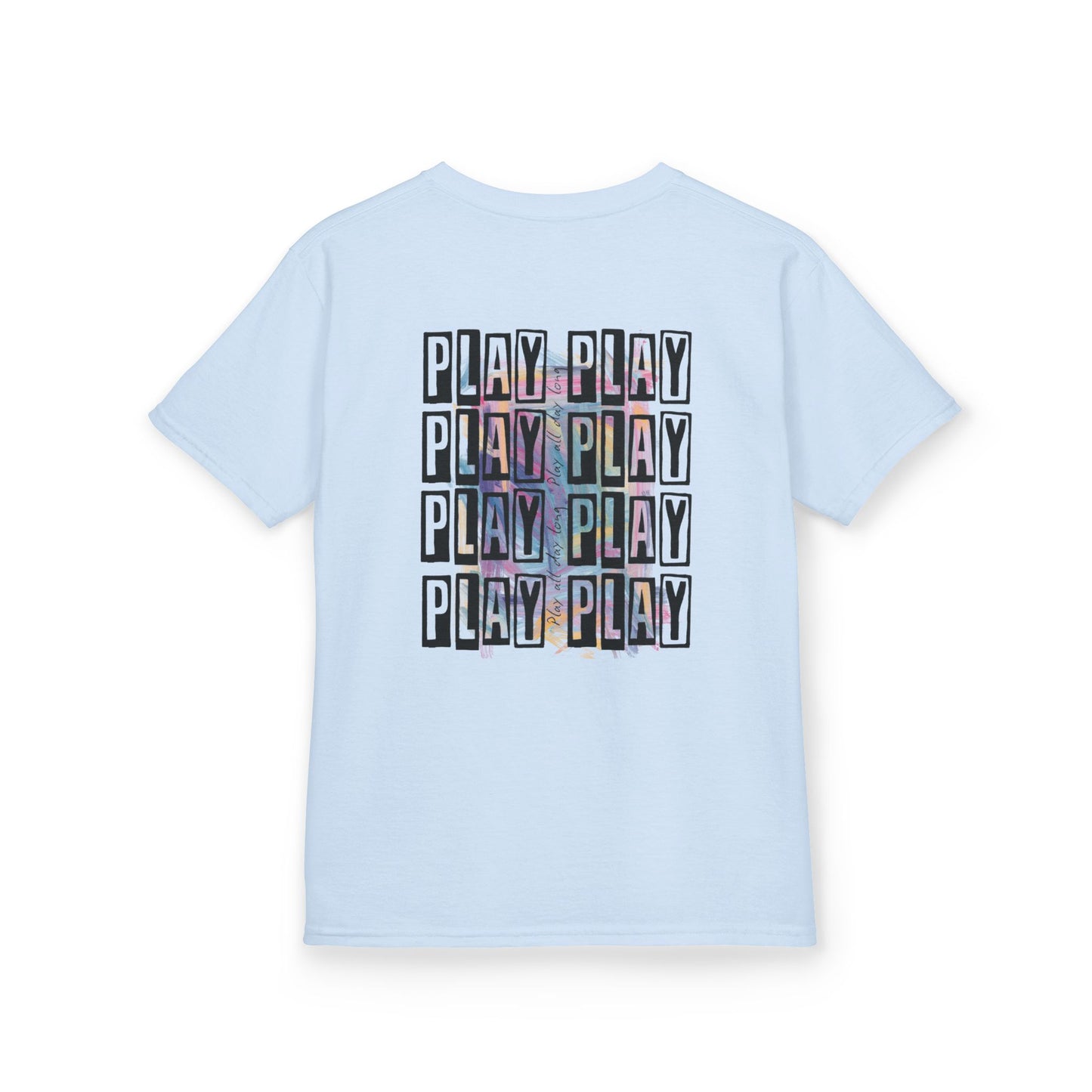 Kids Play All Day Print Narrative Brand Tee
