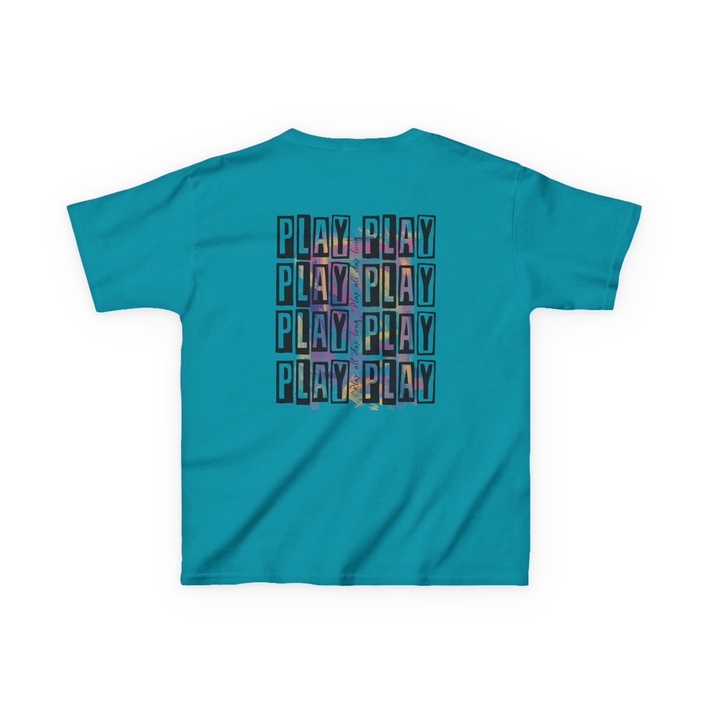 Kids Play All Day Print Narrative Brand Tee