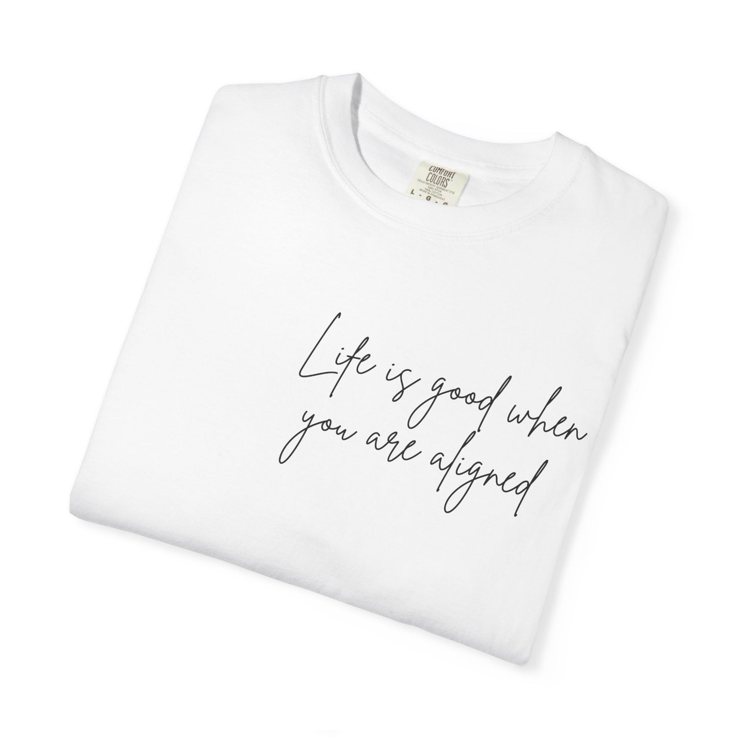 Life is better when your aligned | Floral Spine Tee | Cute Line Art Tee