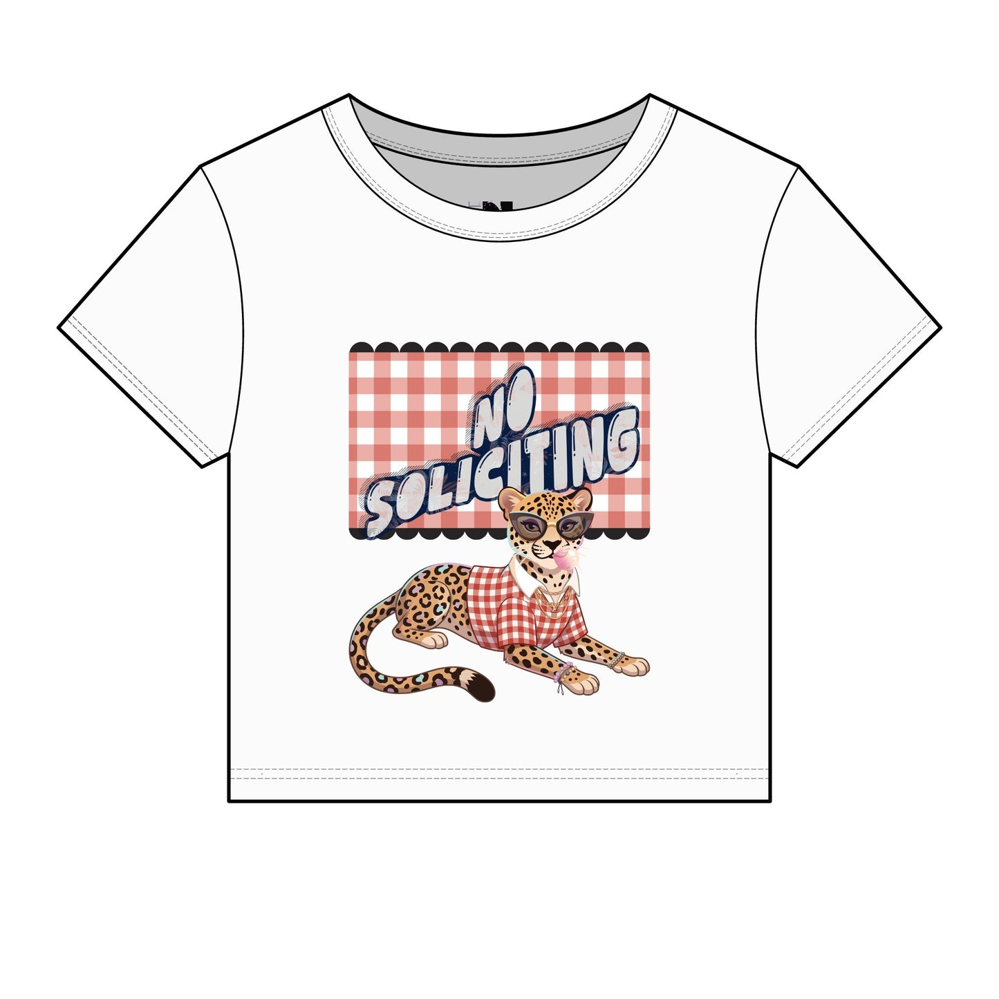 No Soliciting Micro Rib Baby Tee