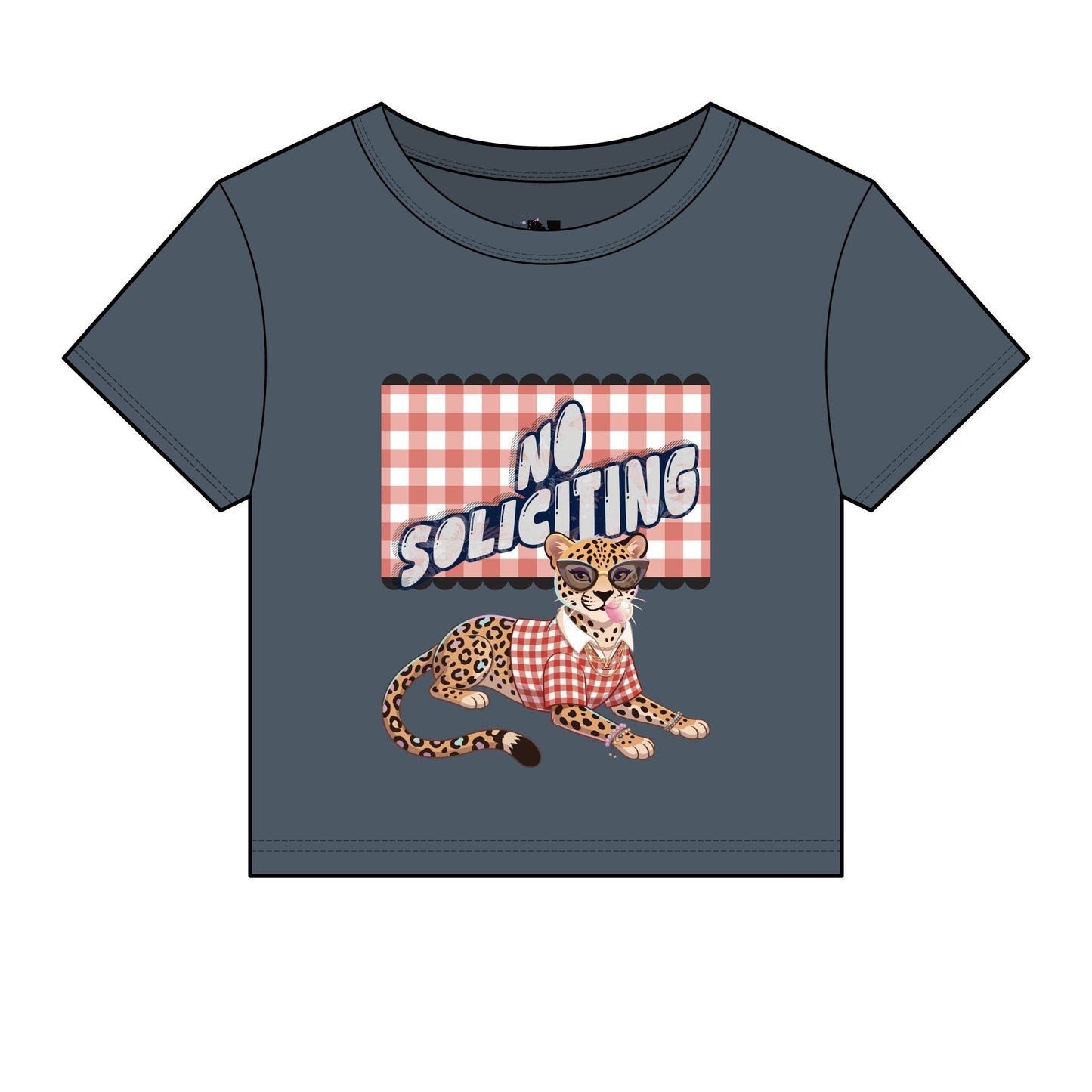 No Soliciting Micro Rib Baby Tee
