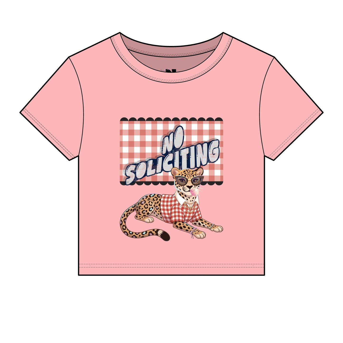 No Soliciting Micro Rib Baby Tee