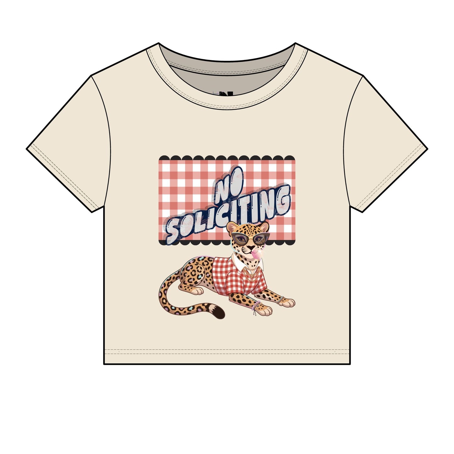 No Soliciting Micro Rib Baby Tee