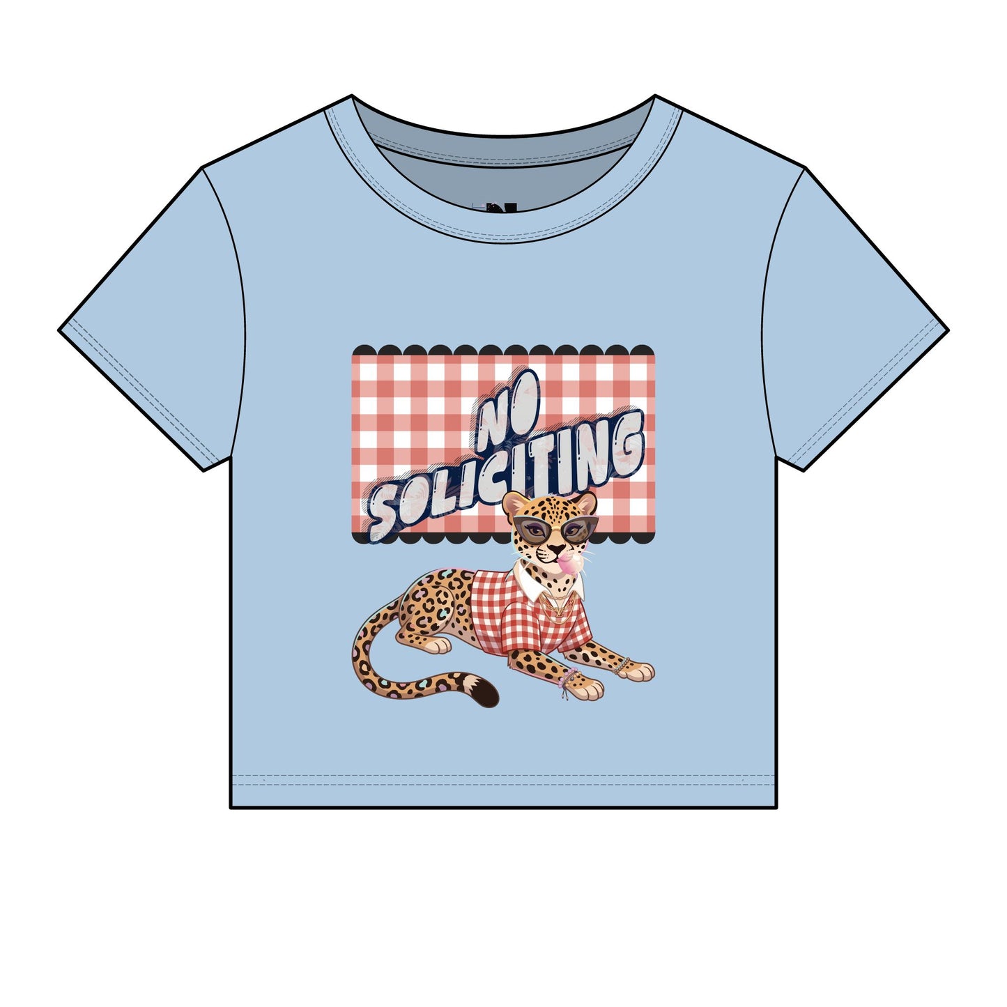 No Soliciting Micro Rib Baby Tee
