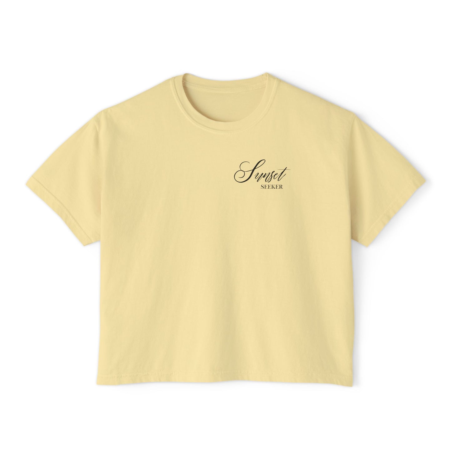 Sunset Seeker | What is the best that could happen? | Cute Boxy Tee