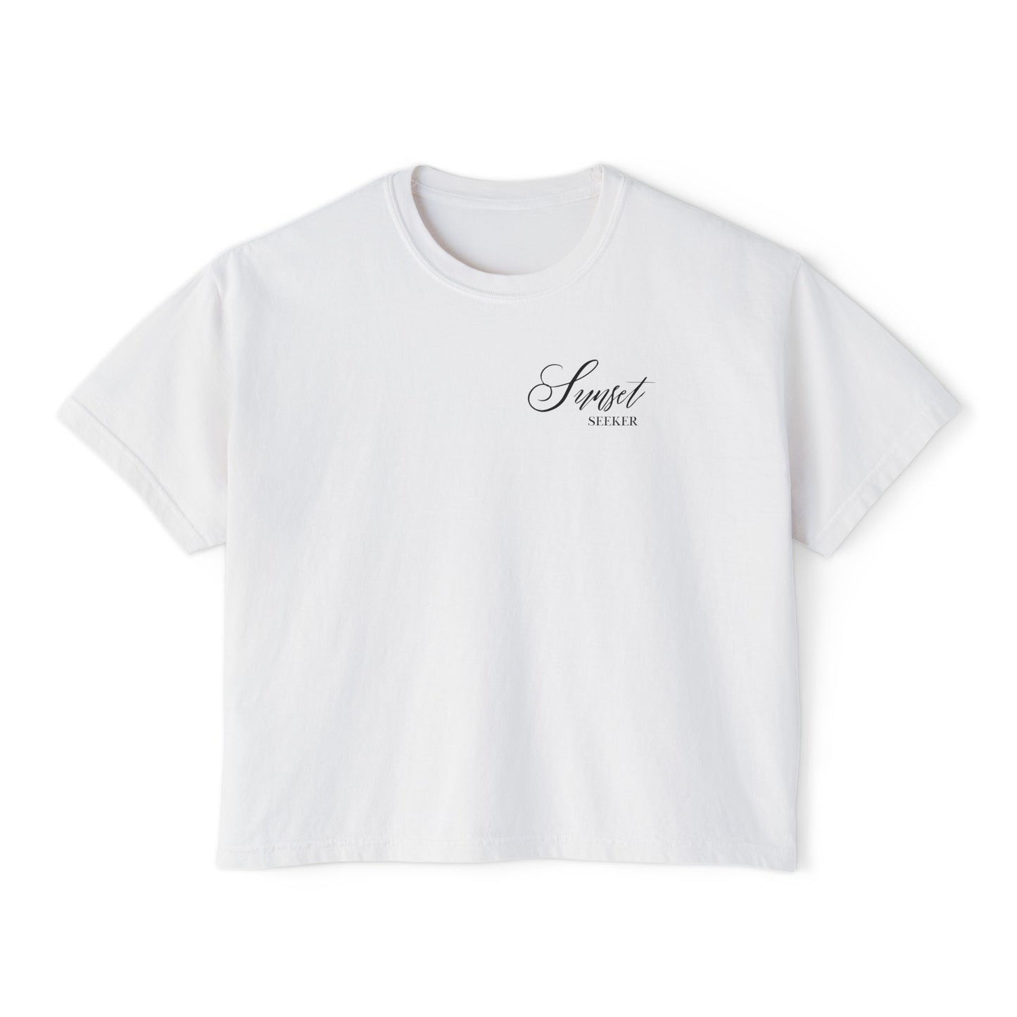 Sunset Seeker | What is the best that could happen? | Cute Boxy Tee