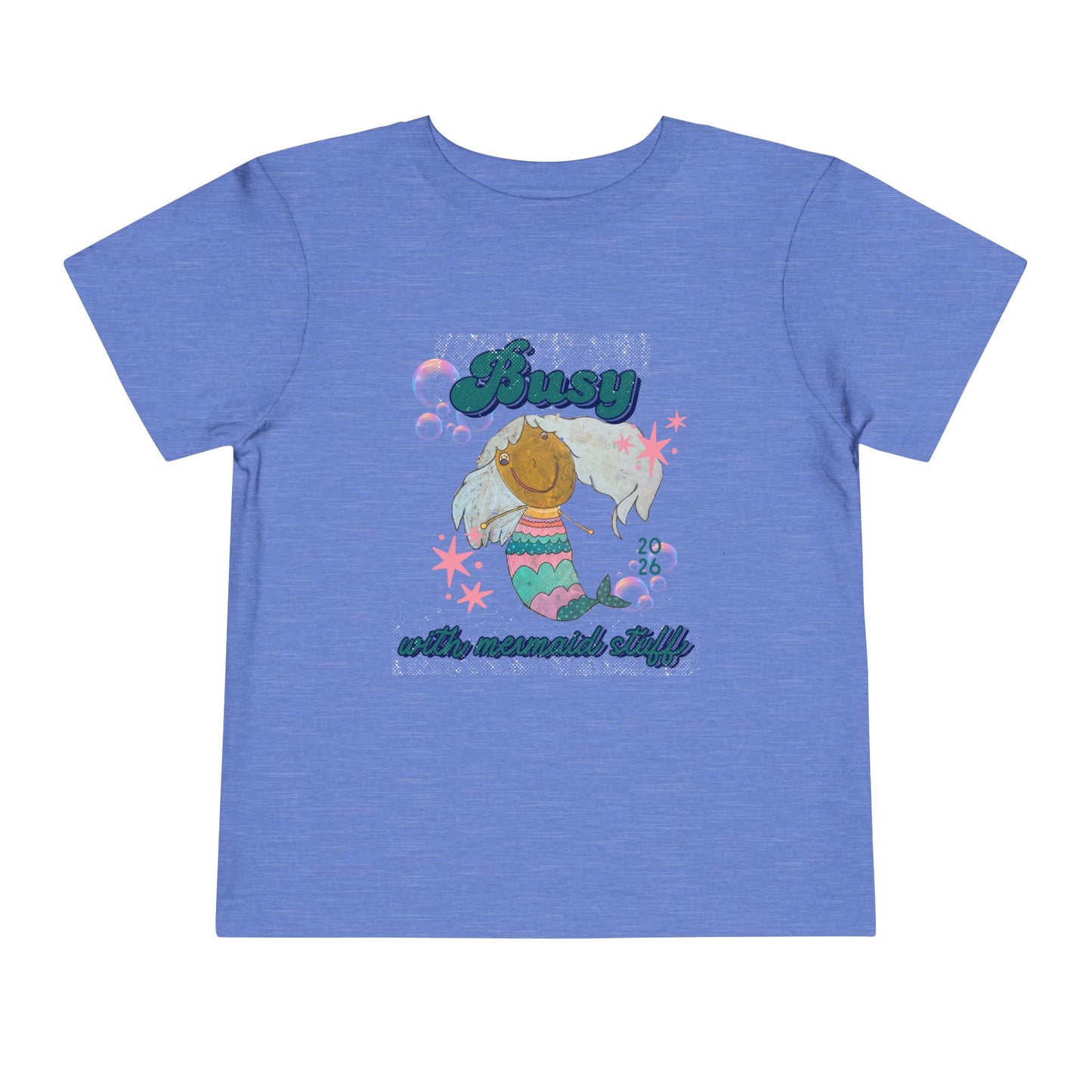 Mermaid Kids Tee — 'Busy with mermaid stuff' Toddler- Kids Short Sleeve Shirt